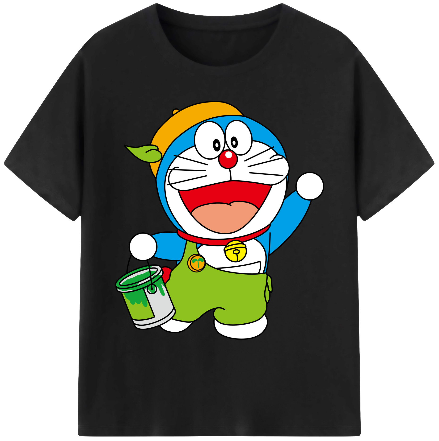 （画像用） ドラえもん Doraemon 綿100％ メンズ半袖Tシャツ｜肌触りやわらか＆通気性