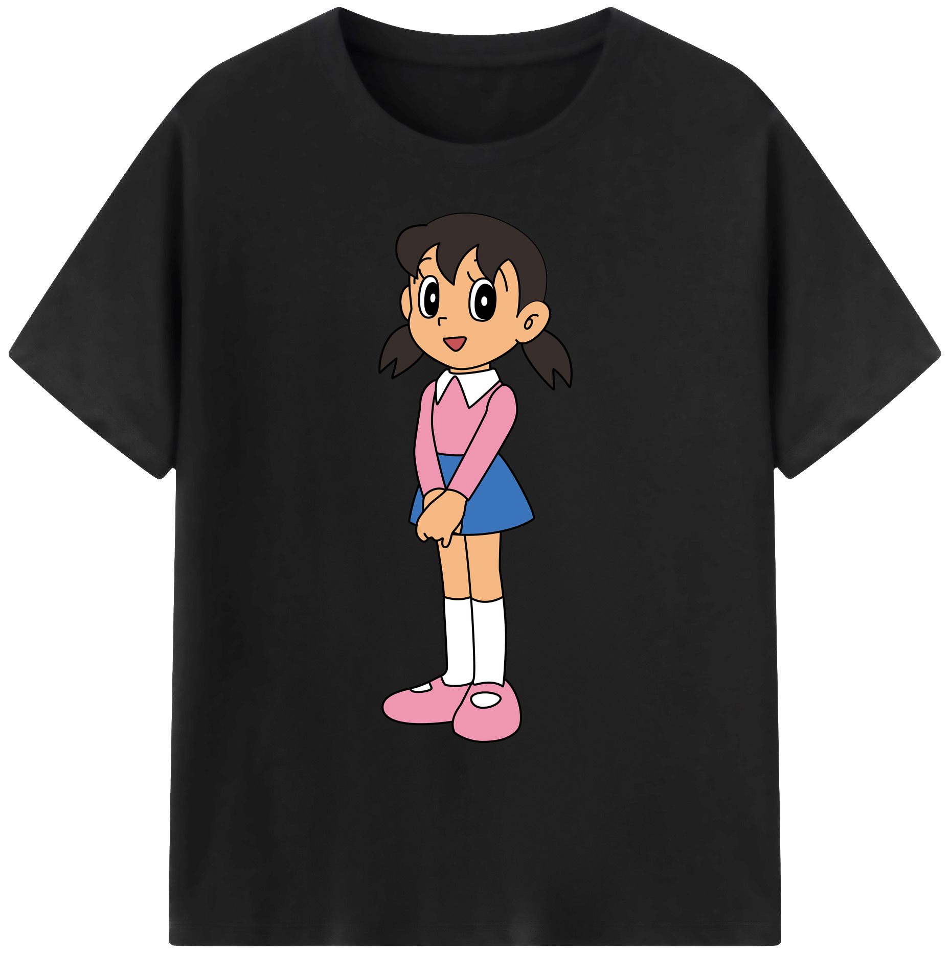 （画像用） ドラえもん みなもと しずか Doraemon Shizuka Minamoto 綿100％ メンズ半袖Tシャツ｜肌触りやわらか＆通気性