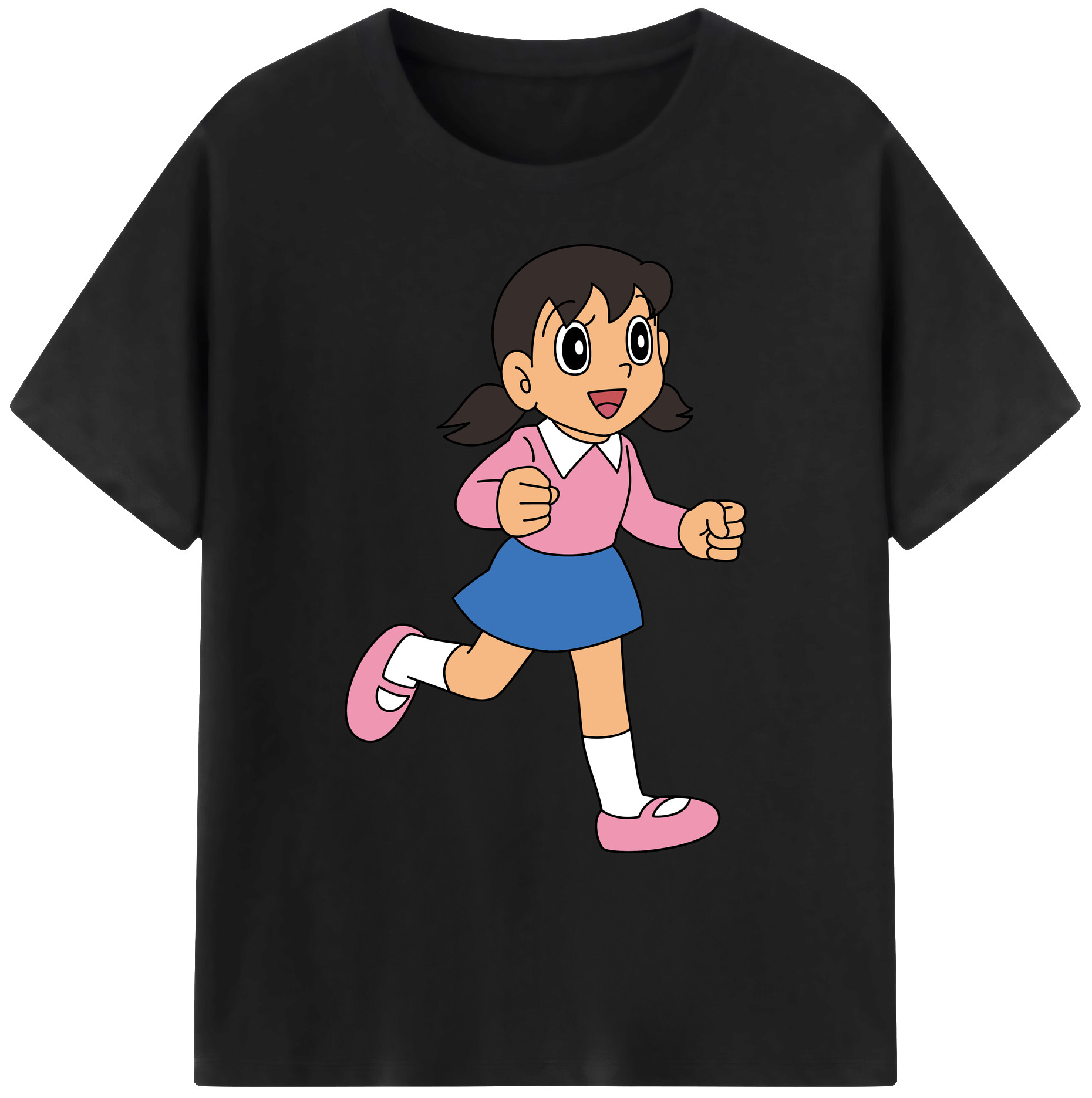 （画像用） ドラえもん みなもと しずか Doraemon Shizuka Minamoto 綿100％ メンズ半袖Tシャツ｜肌触りやわらか＆通気性