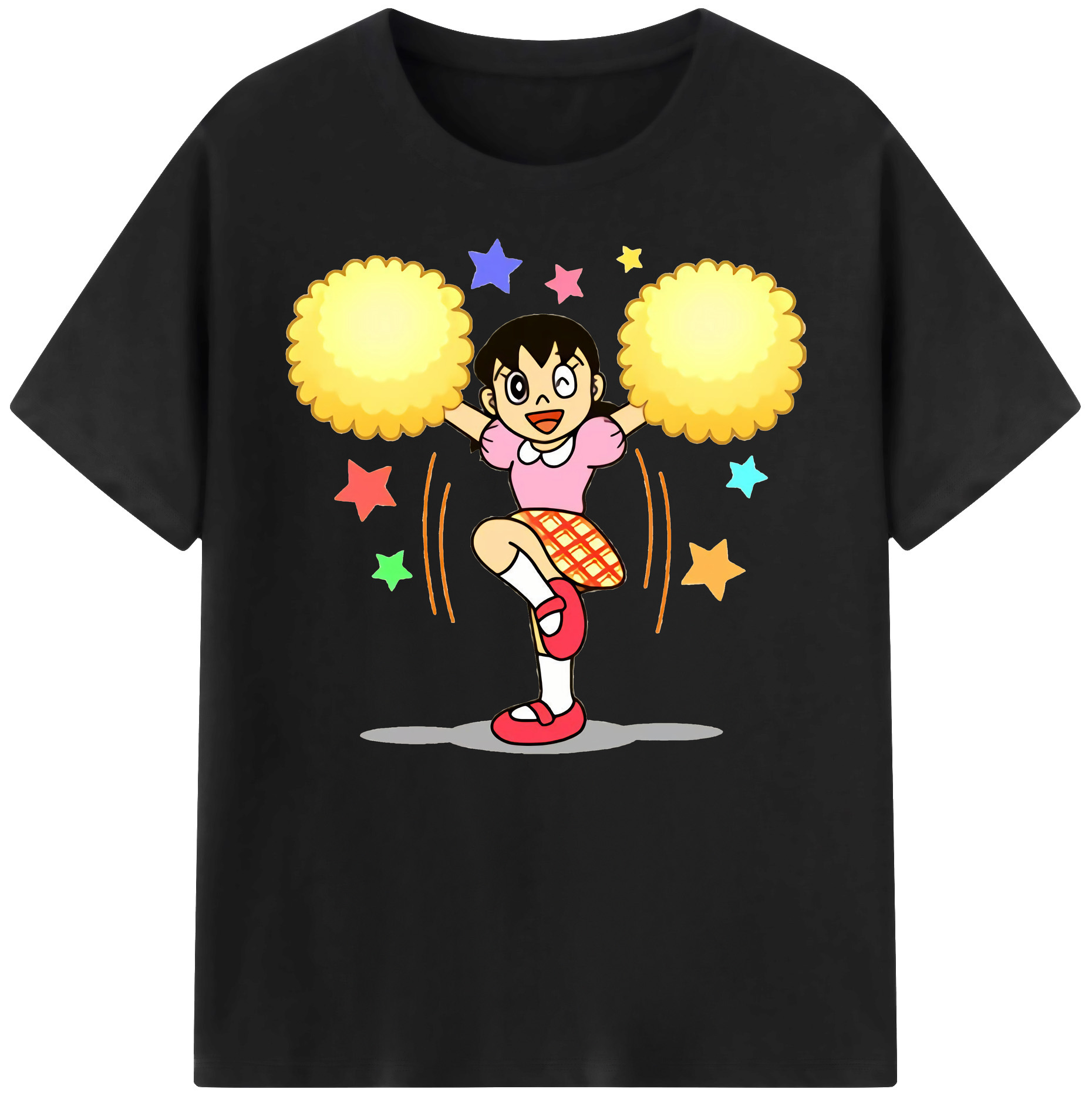 （画像用） ドラえもん みなもと しずか Doraemon Shizuka Minamoto 綿100％ メンズ半袖Tシャツ｜肌触りやわらか＆通気性