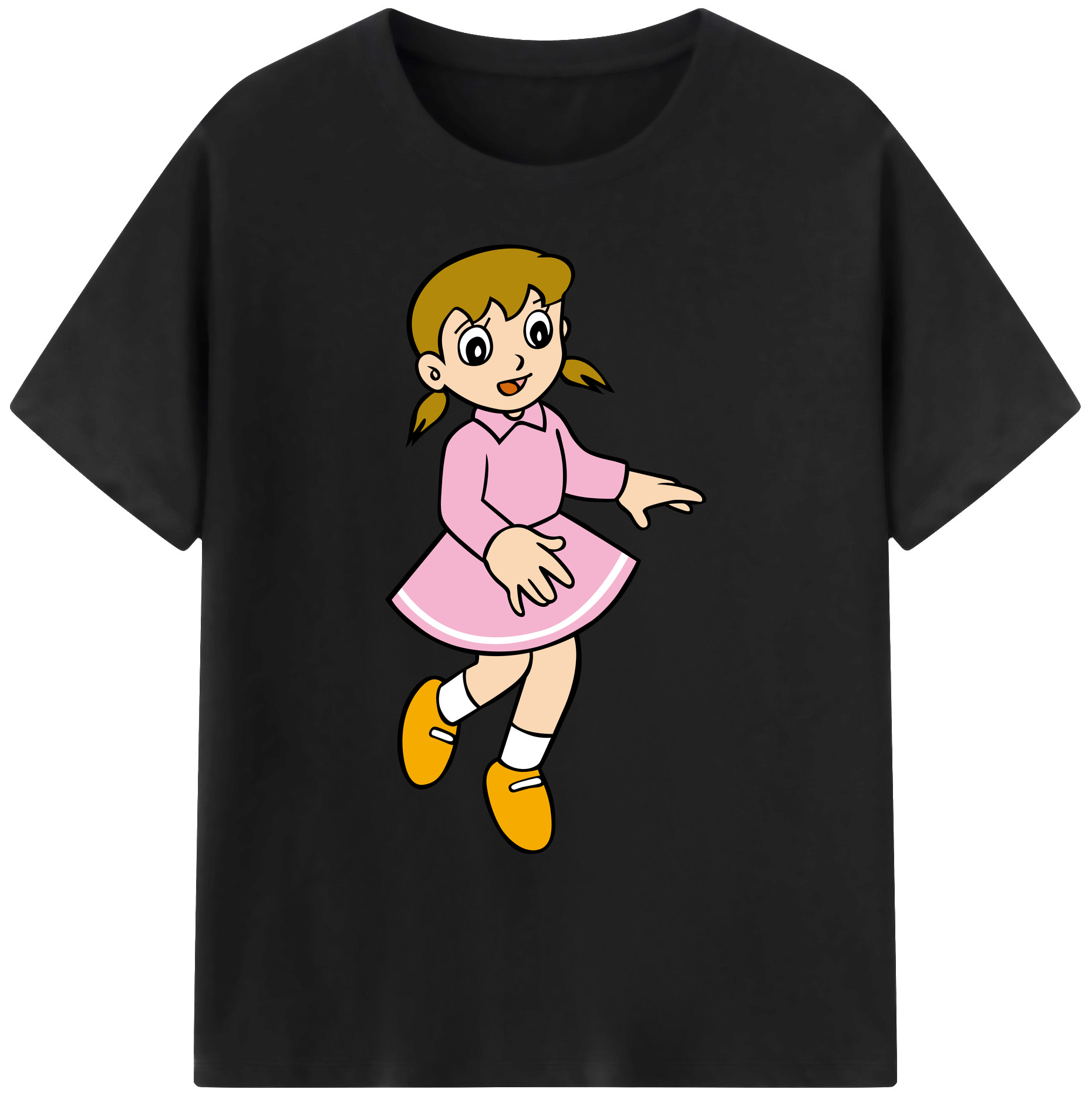 （画像用） ドラえもん みなもと しずか Doraemon Shizuka Minamoto 綿100％ メンズ半袖Tシャツ｜肌触りやわらか＆通気性