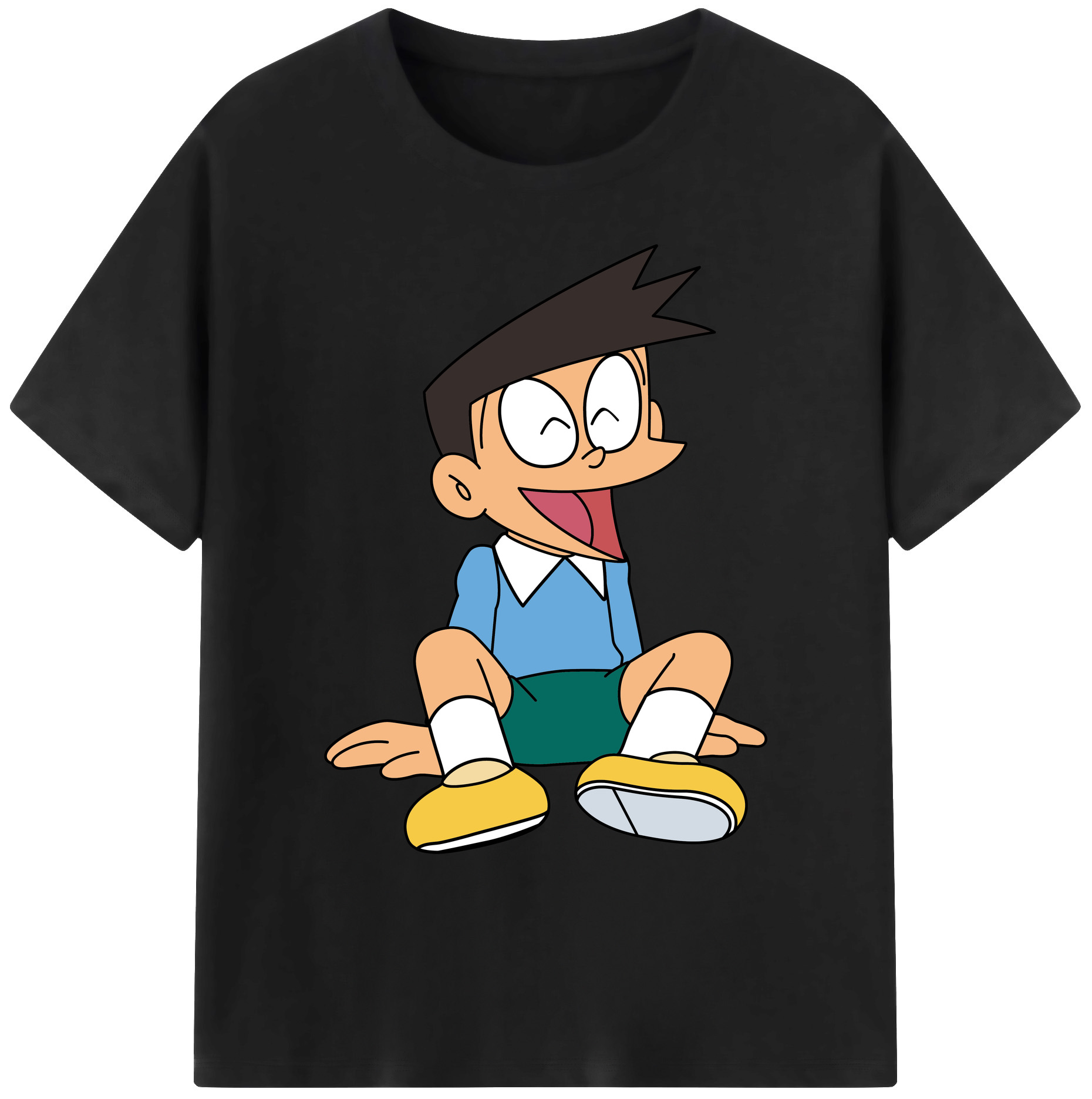 （画像用） ドラえもん 骨川 スネ夫 Doraemon Honekawa Suneo 綿100％ メンズ半袖Tシャツ｜肌触りやわらか＆通気性