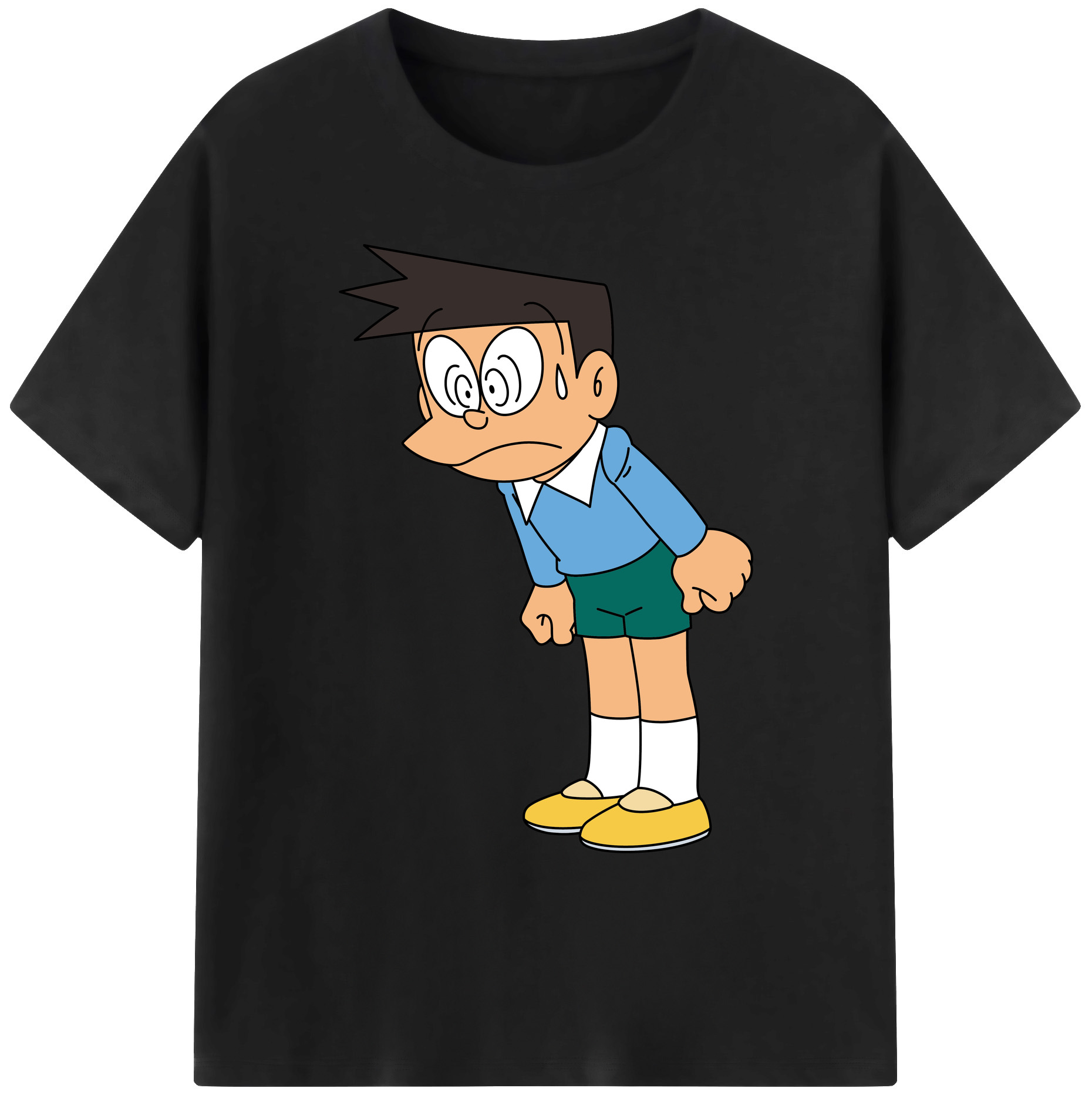 （画像用） ドラえもん 骨川 スネ夫 Doraemon Honekawa Suneo 綿100％ メンズ半袖Tシャツ｜肌触りやわらか＆通気性