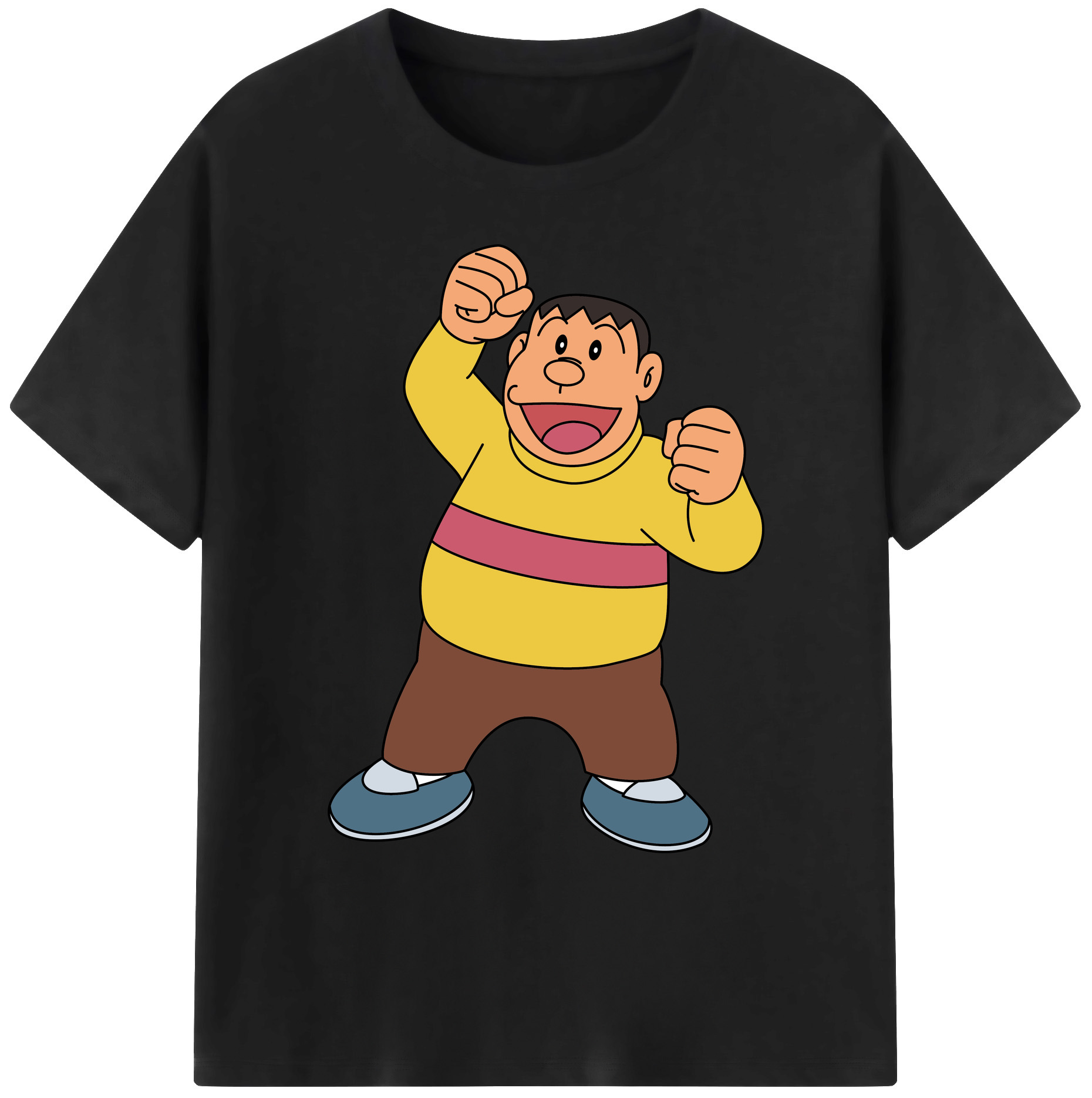 （画像用） ドラえもん 剛田武 Doraemon Gouta Takeshi 綿100％ メンズ半袖Tシャツ｜肌触りやわらか＆通気性