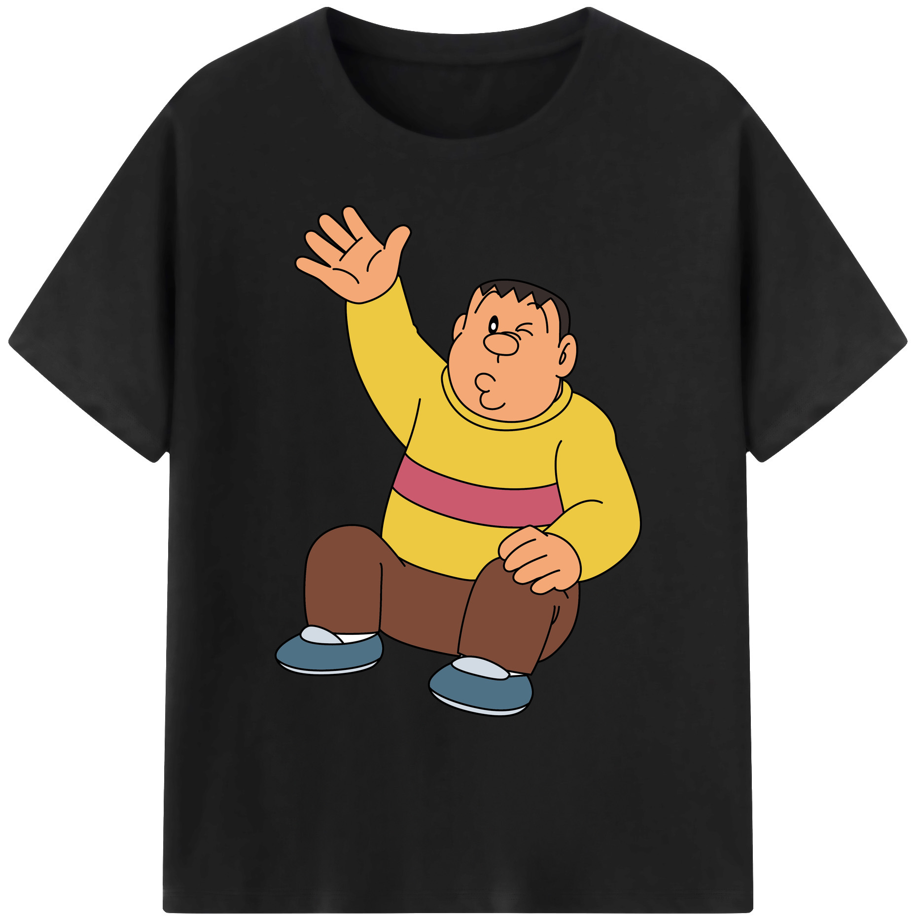 （画像用） ドラえもん 剛田武 Doraemon Gouta Takeshi 綿100％ メンズ半袖Tシャツ｜肌触りやわらか＆通気性