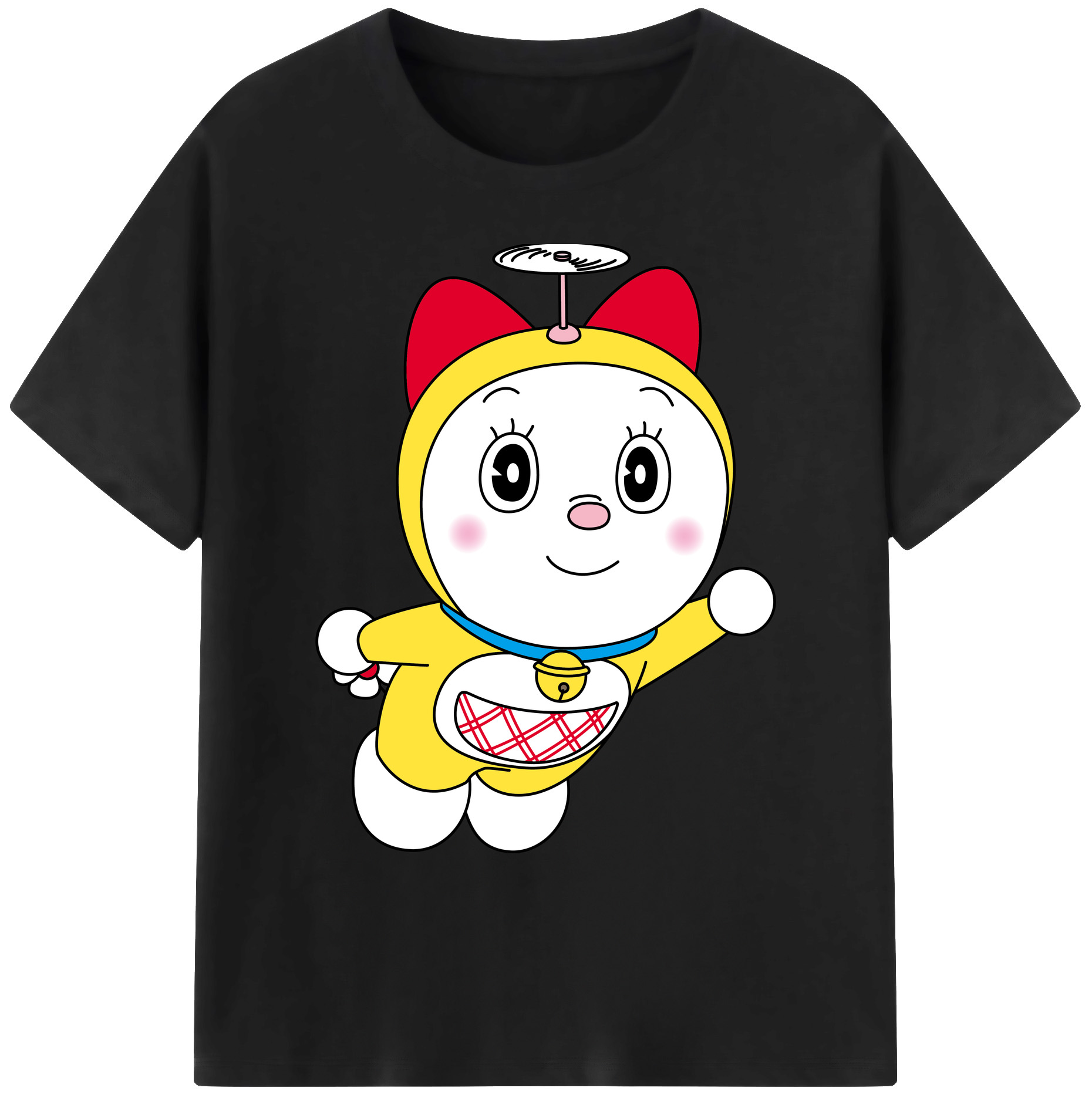 （画像用） ドラえもん ドラミ Doraemon Dorami 綿100％ メンズ半袖Tシャツ｜肌触りやわらか＆通気性