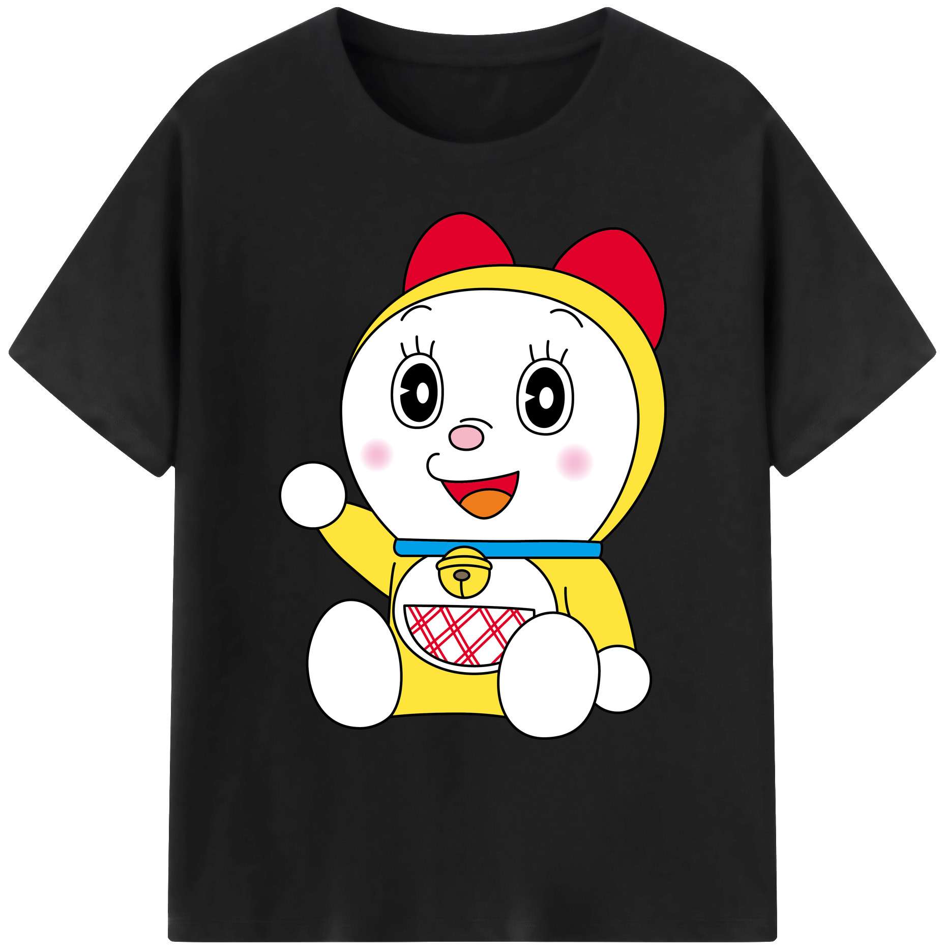（画像用） ドラえもん ドラミ Doraemon Dorami 綿100％ メンズ半袖Tシャツ｜肌触りやわらか＆通気性