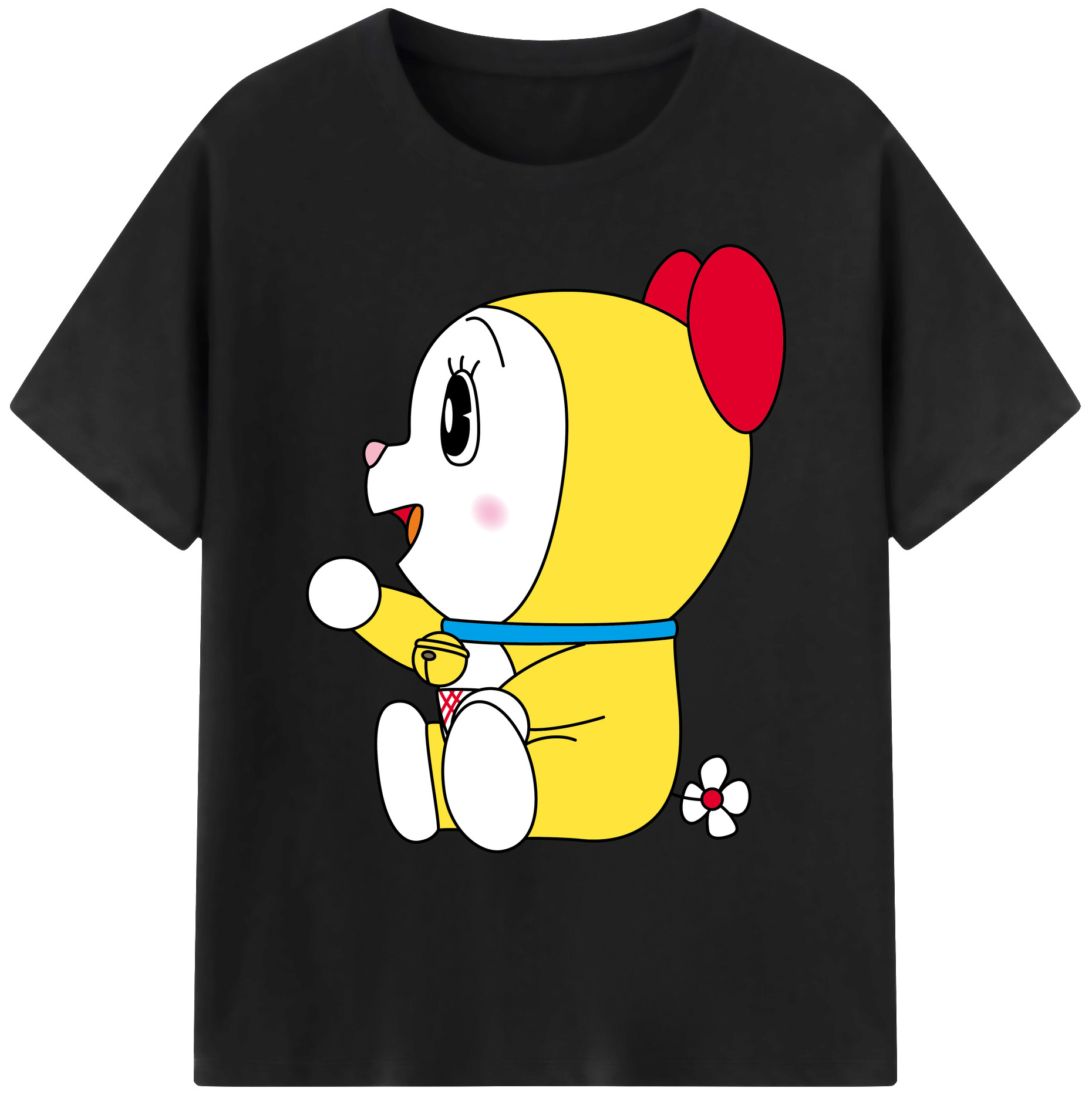 （画像用） ドラえもん ドラミ Doraemon Dorami 綿100％ メンズ半袖Tシャツ｜肌触りやわらか＆通気性