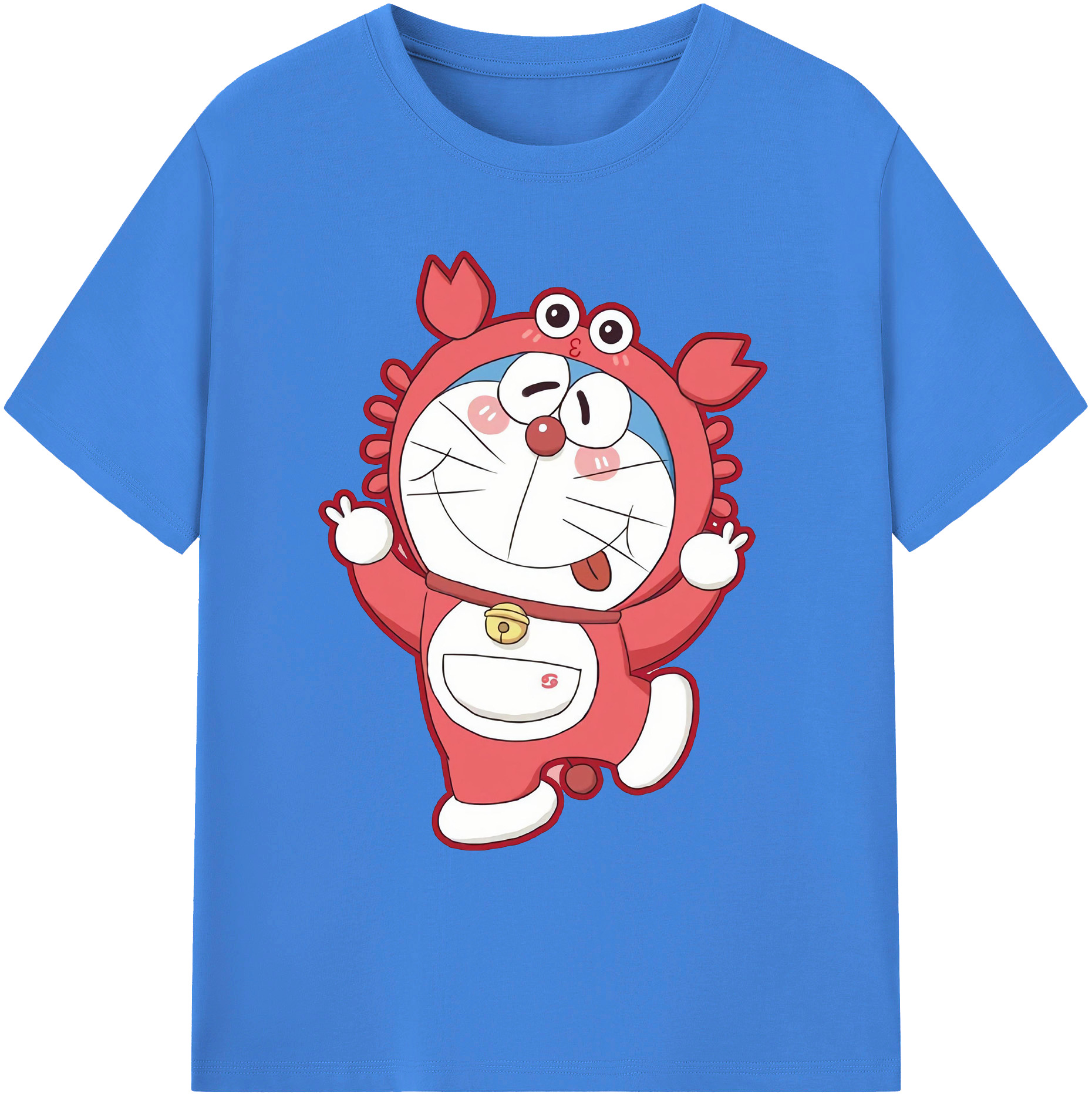 （画像用） ドラえもん Doraemon 綿100％ メンズ半袖Tシャツ｜肌触りやわらか＆通気性