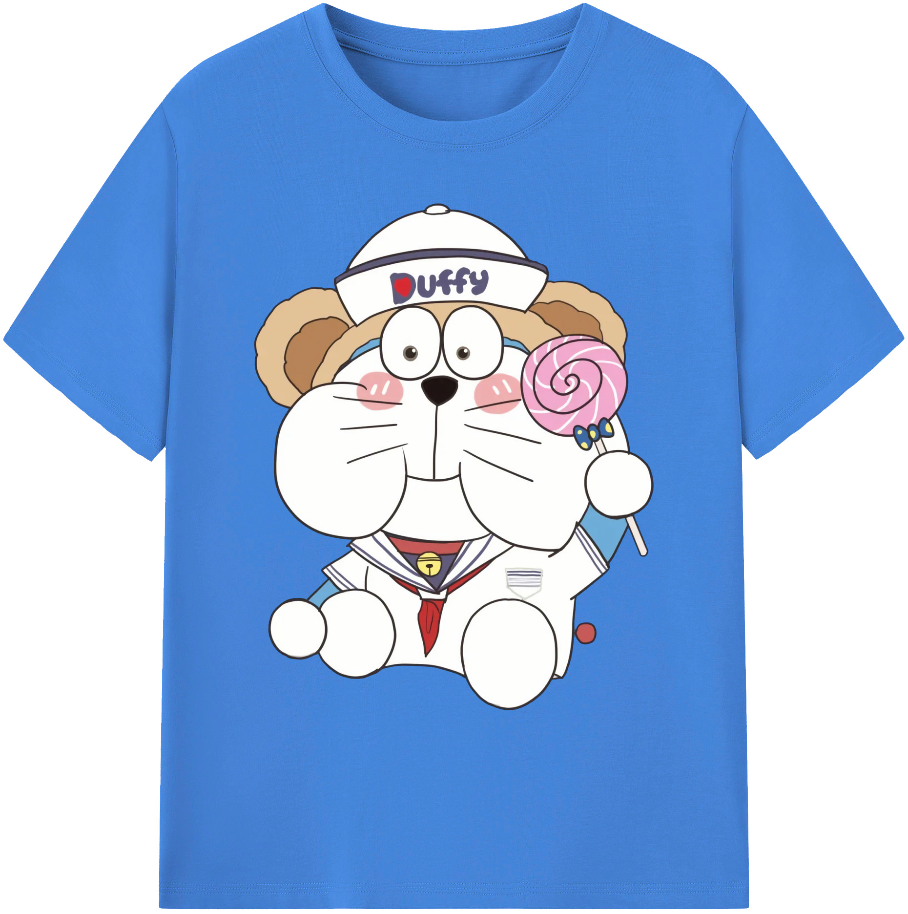 （画像用） ドラえもん Doraemon 綿100％ メンズ半袖Tシャツ｜肌触りやわらか＆通気性