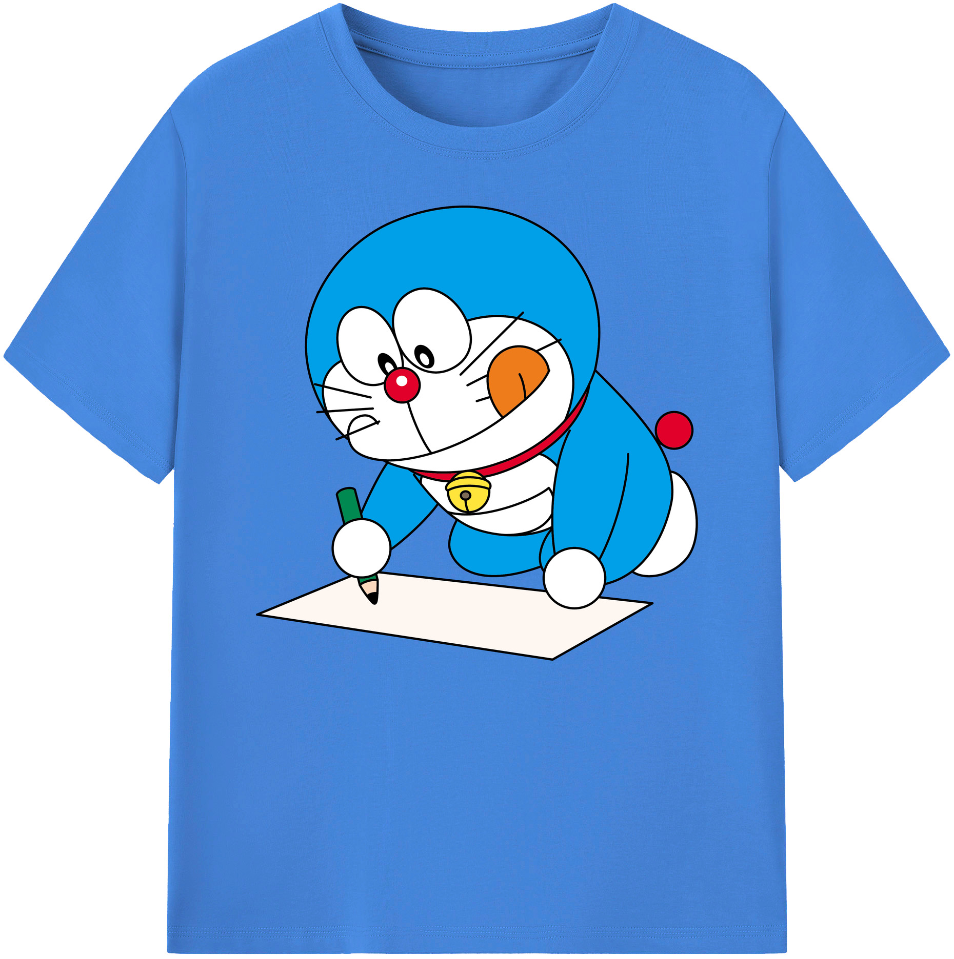 （画像用） ドラえもん Doraemon 綿100％ メンズ半袖Tシャツ｜肌触りやわらか＆通気性