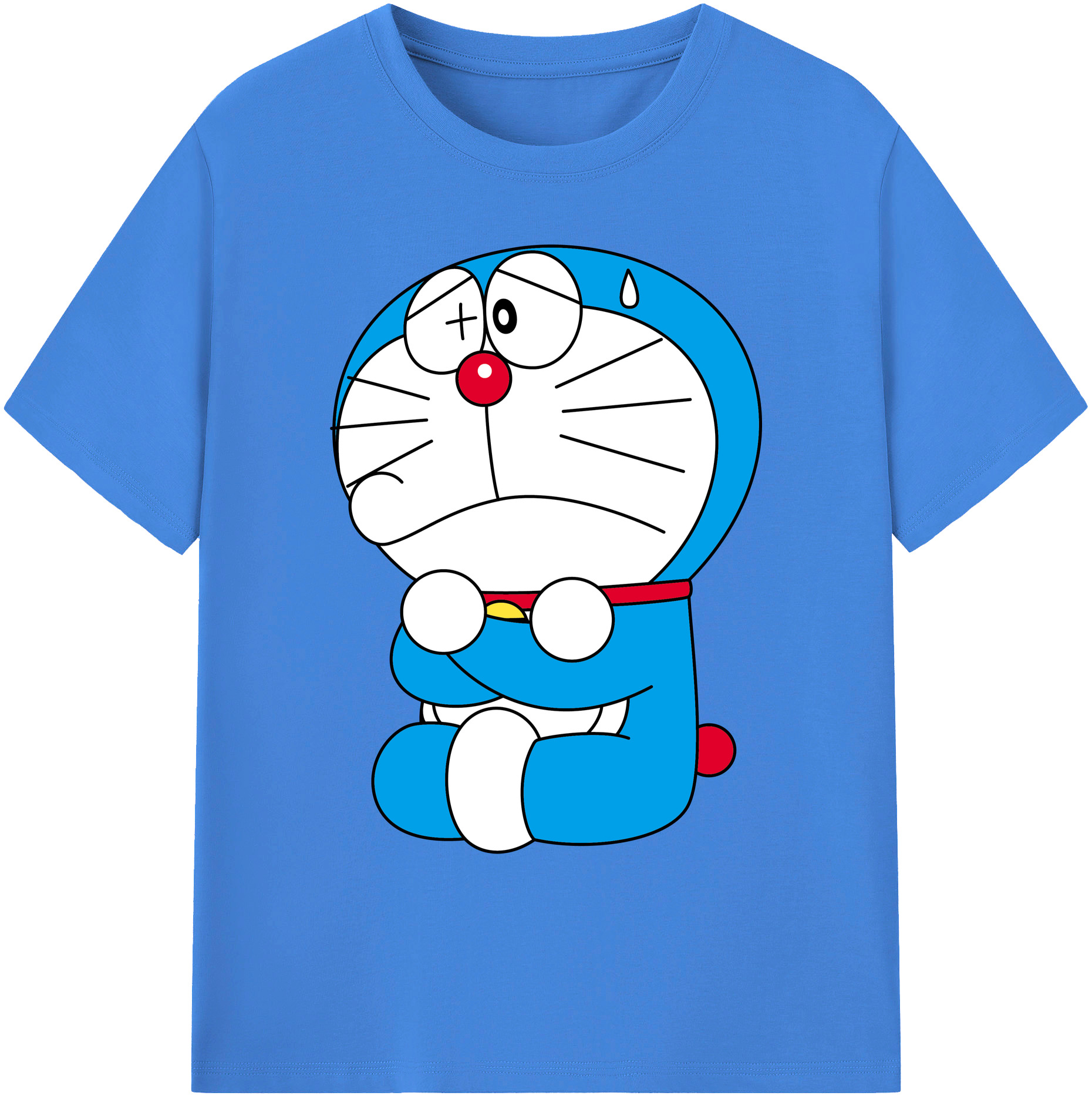 （画像用） ドラえもん Doraemon 綿100％ メンズ半袖Tシャツ｜肌触りやわらか＆通気性