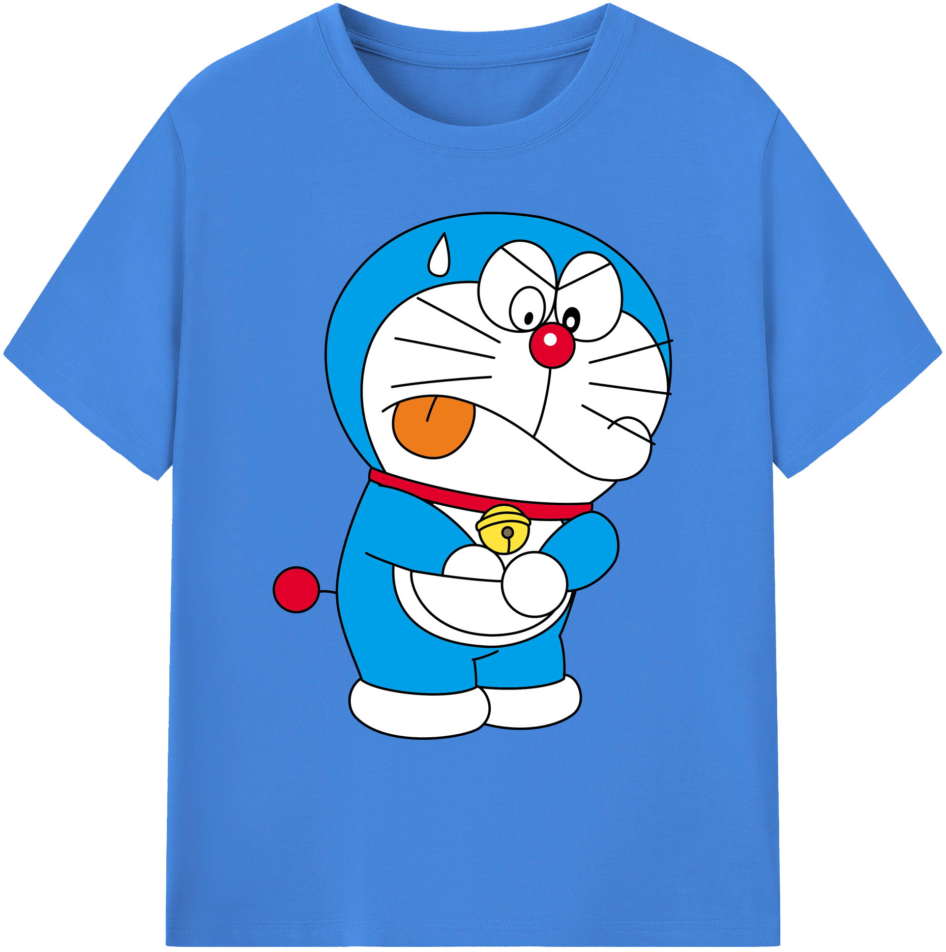 （画像用） ドラえもん Doraemon 綿100％ メンズ半袖Tシャツ｜肌触りやわらか＆通気性