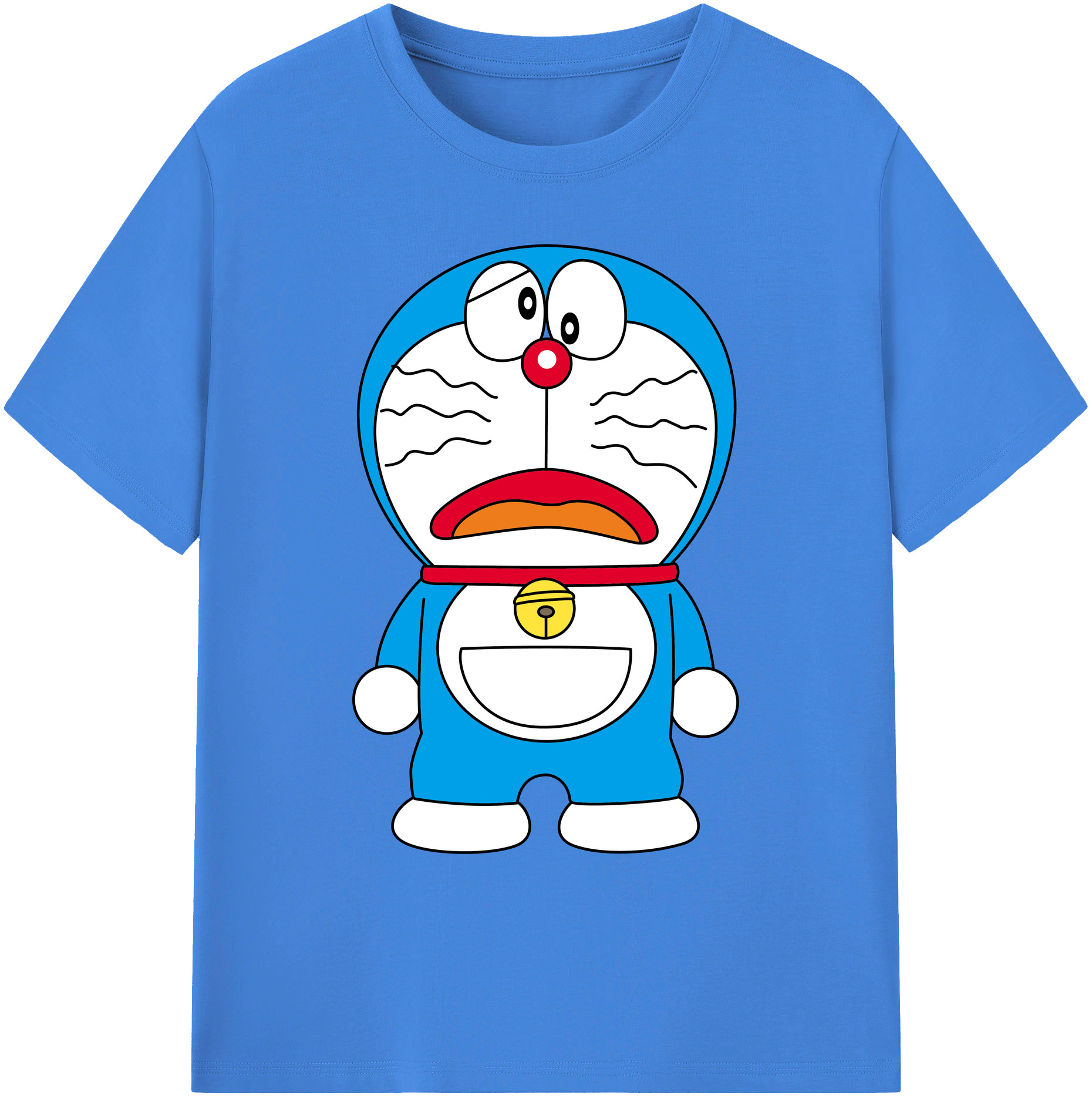 （画像用） ドラえもん Doraemon 綿100％ メンズ半袖Tシャツ｜肌触りやわらか＆通気性