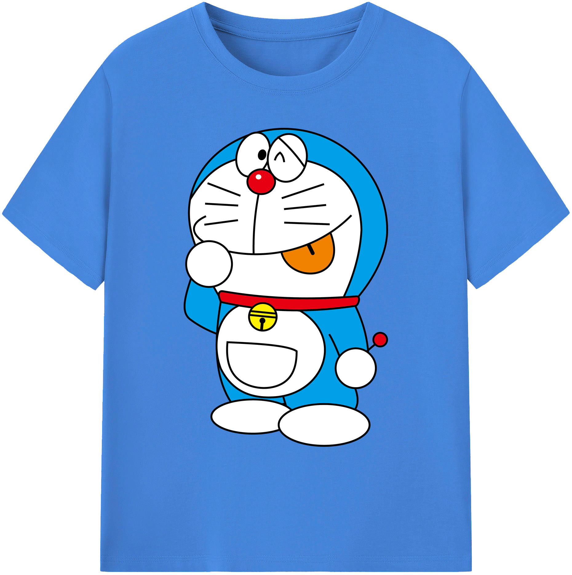 （画像用） ドラえもん Doraemon 綿100％ メンズ半袖Tシャツ｜肌触りやわらか＆通気性