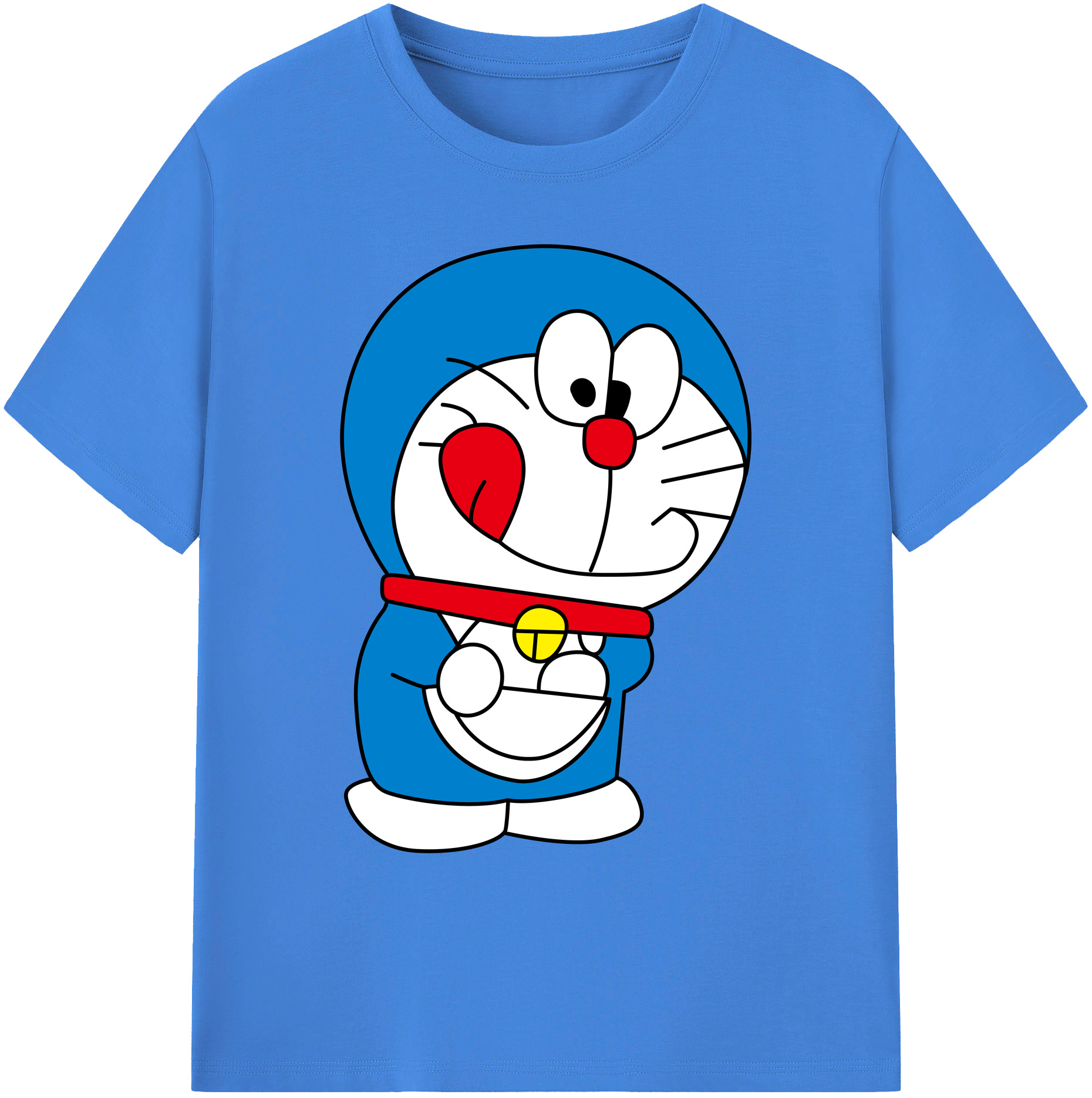 （画像用） ドラえもん Doraemon 綿100％ メンズ半袖Tシャツ｜肌触りやわらか＆通気性