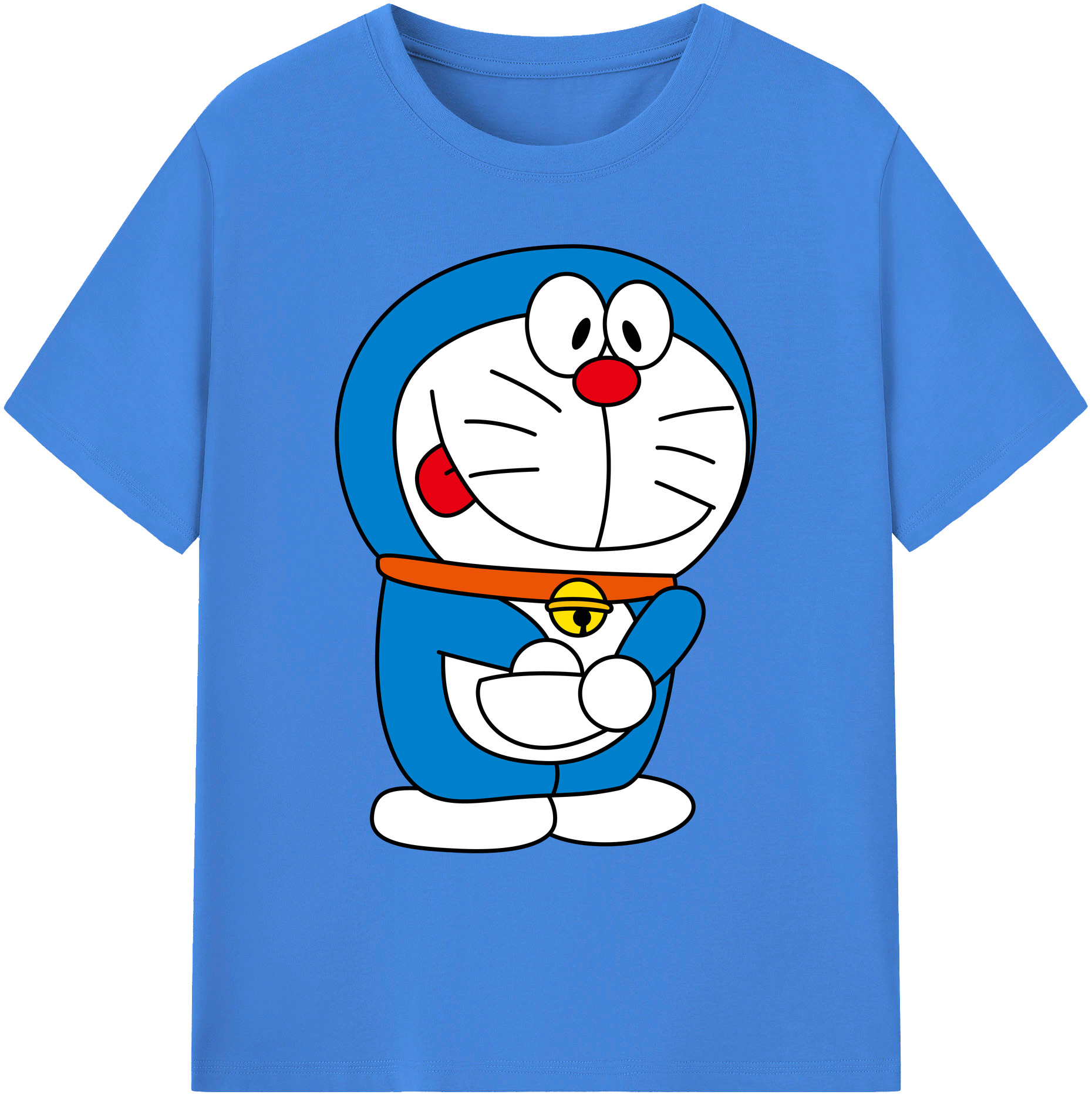 （画像用） ドラえもん Doraemon 綿100％ メンズ半袖Tシャツ｜肌触りやわらか＆通気性