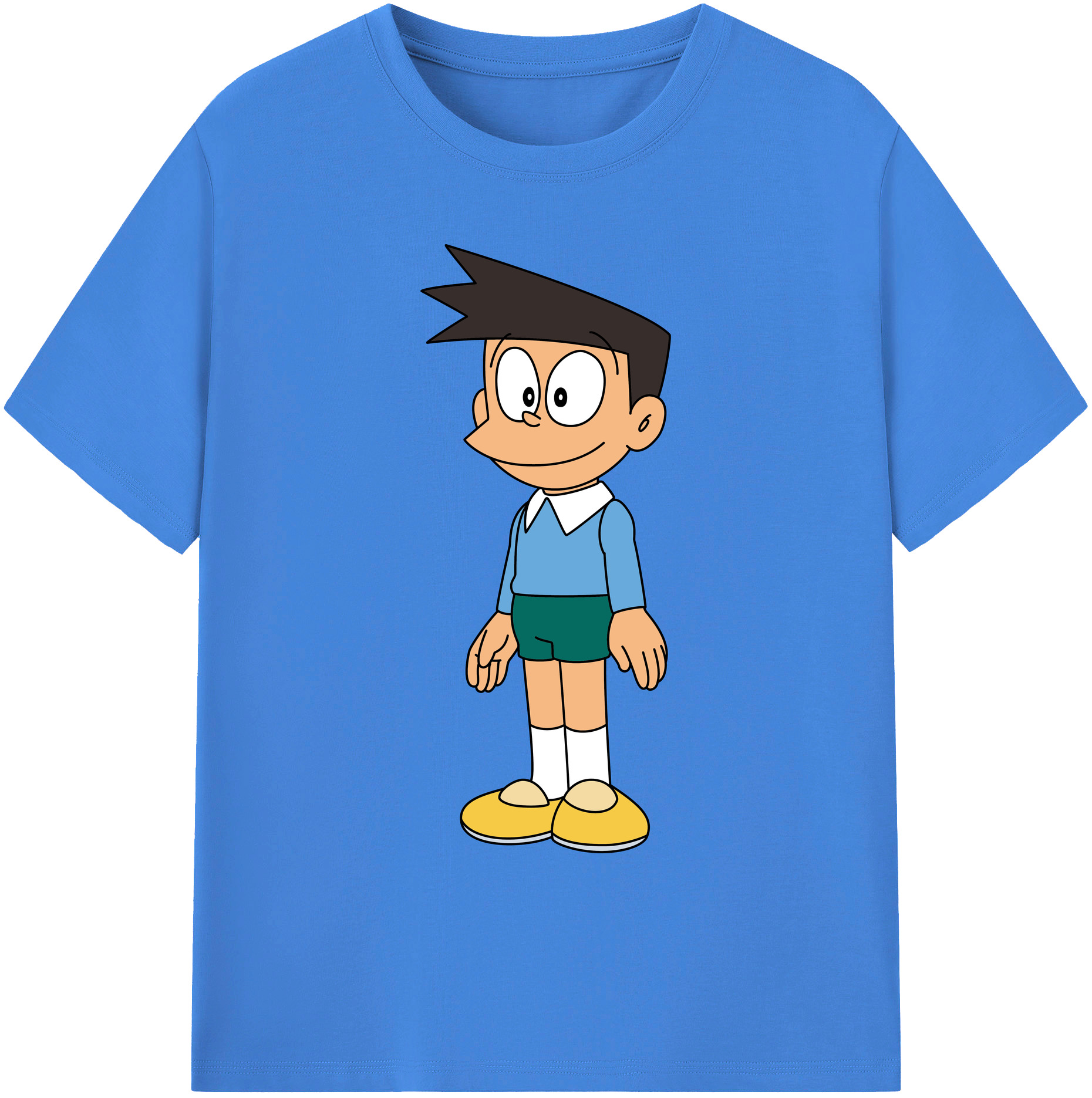 （画像用） ドラえもん 骨川 スネ夫 Doraemon Honekawa Suneo 綿100％ メンズ半袖Tシャツ｜肌触りやわらか＆通気性
