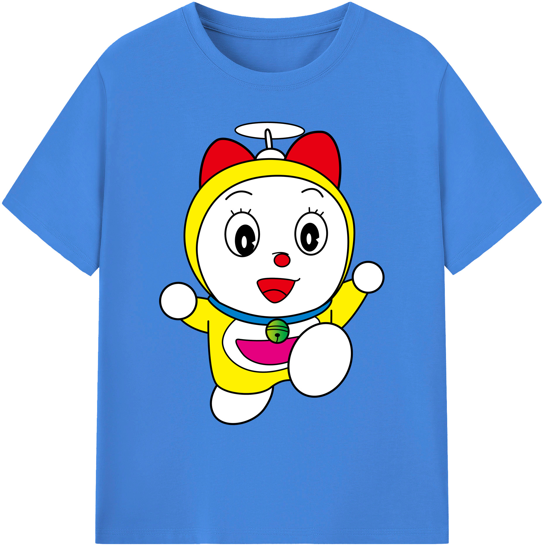 （画像用） ドラえもん ドラミ Doraemon Dorami 綿100％ メンズ半袖Tシャツ｜肌触りやわらか＆通気性