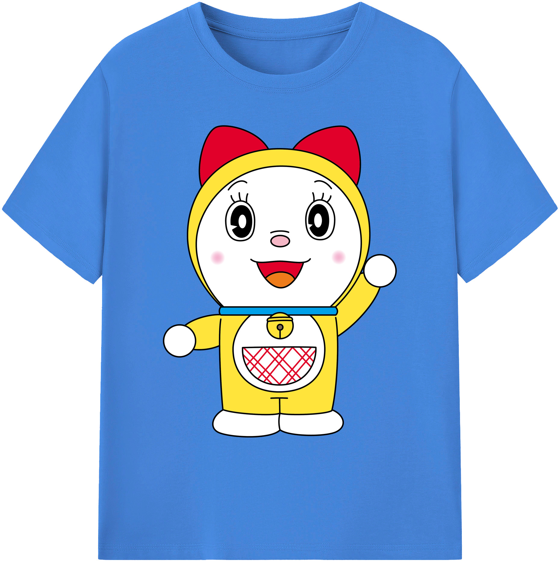 （画像用） ドラえもん ドラミ Doraemon Dorami 綿100％ メンズ半袖Tシャツ｜肌触りやわらか＆通気性