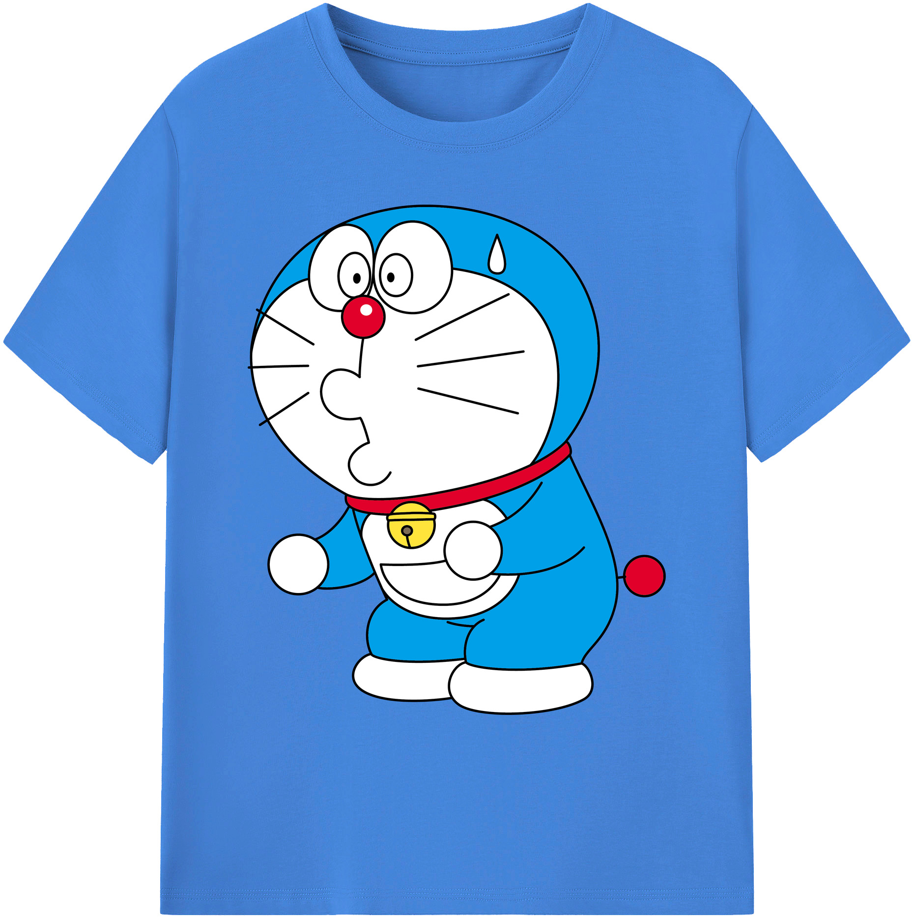 （画像用） ドラえもん Doraemon 綿100％ メンズ半袖Tシャツ｜肌触りやわらか＆通気性