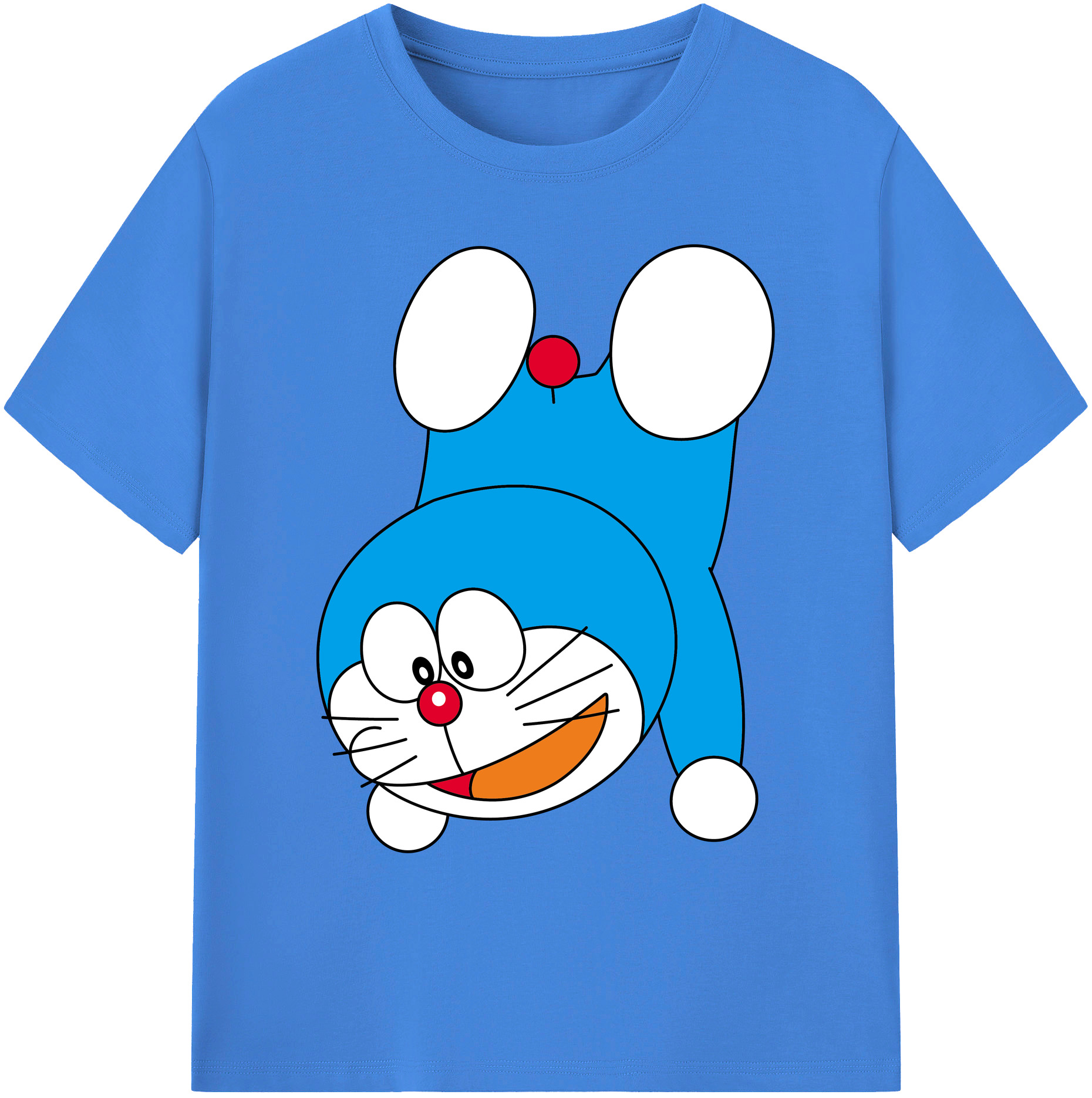 （画像用） ドラえもん Doraemon 綿100％ メンズ半袖Tシャツ｜肌触りやわらか＆通気性
