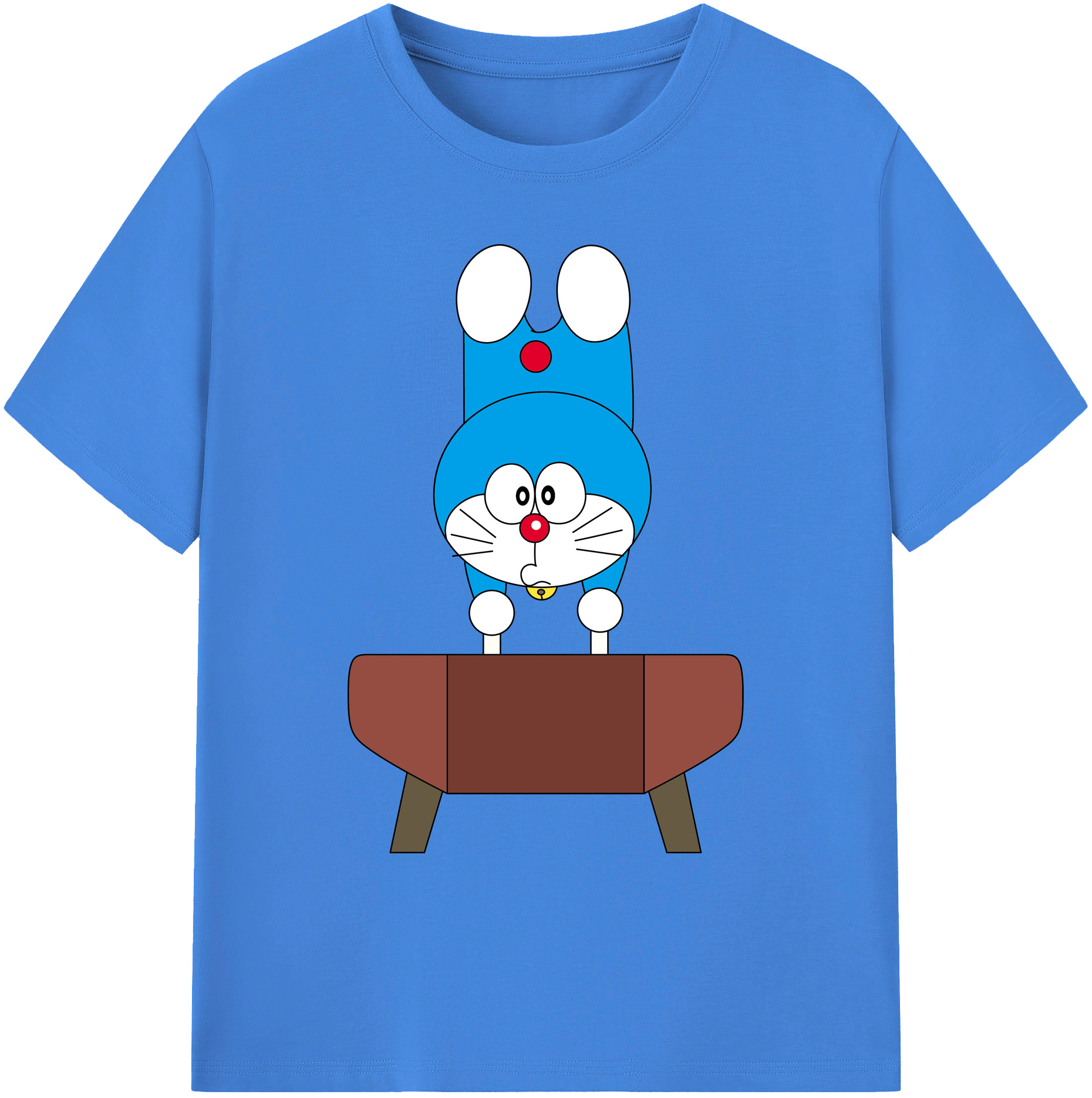 （画像用） ドラえもん Doraemon 綿100％ メンズ半袖Tシャツ｜肌触りやわらか＆通気性