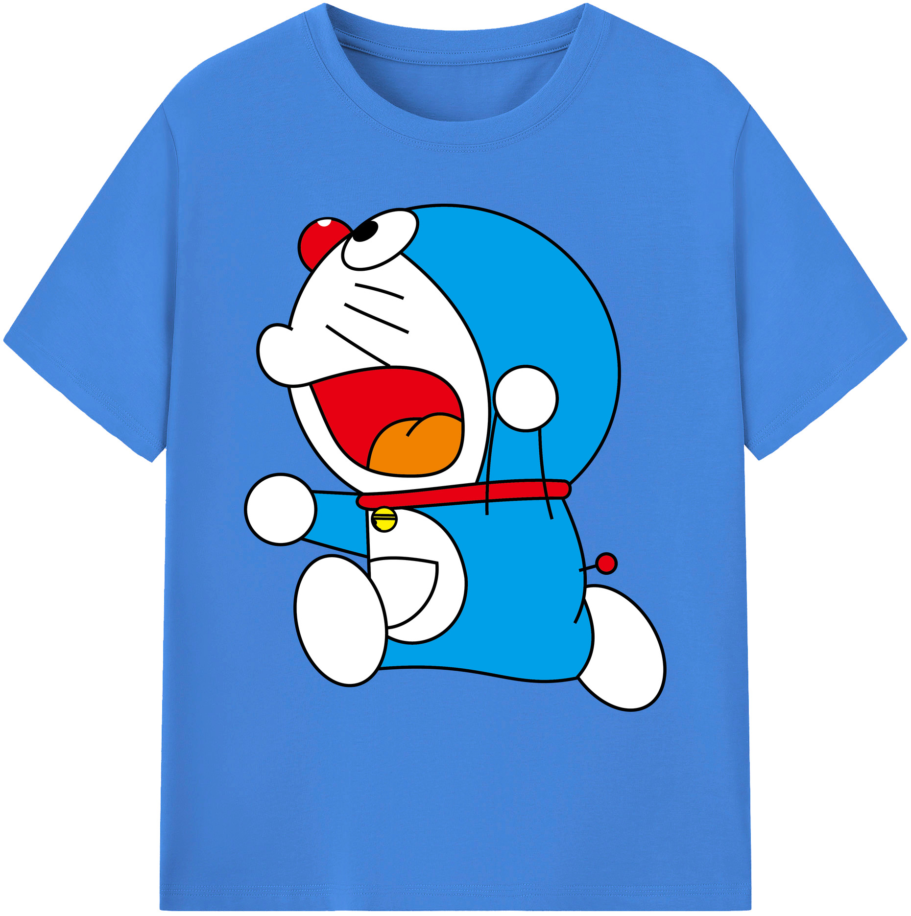 （画像用） ドラえもん Doraemon 綿100％ メンズ半袖Tシャツ｜肌触りやわらか＆通気性