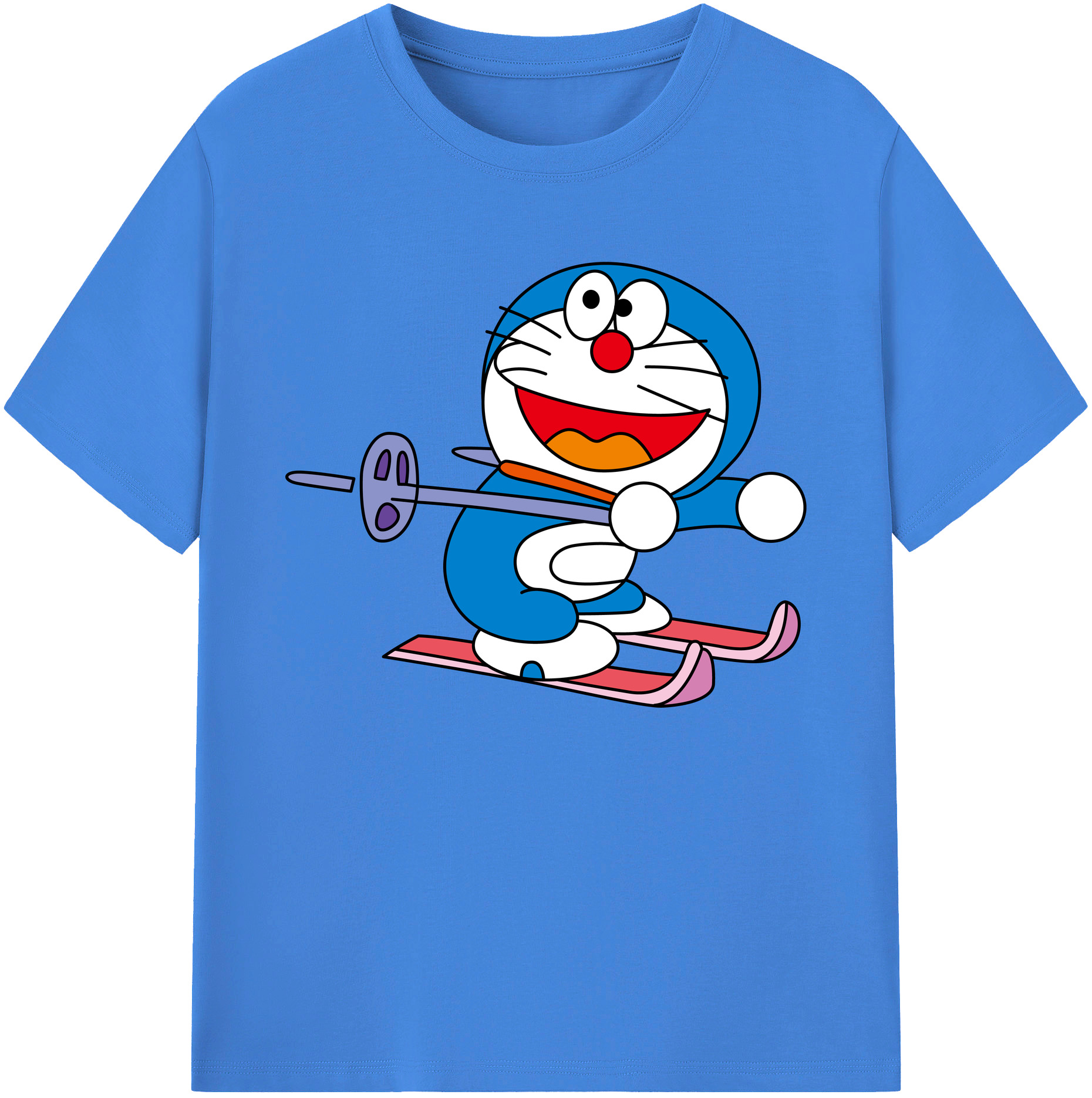 （画像用） ドラえもん Doraemon 綿100％ メンズ半袖Tシャツ｜肌触りやわらか＆通気性