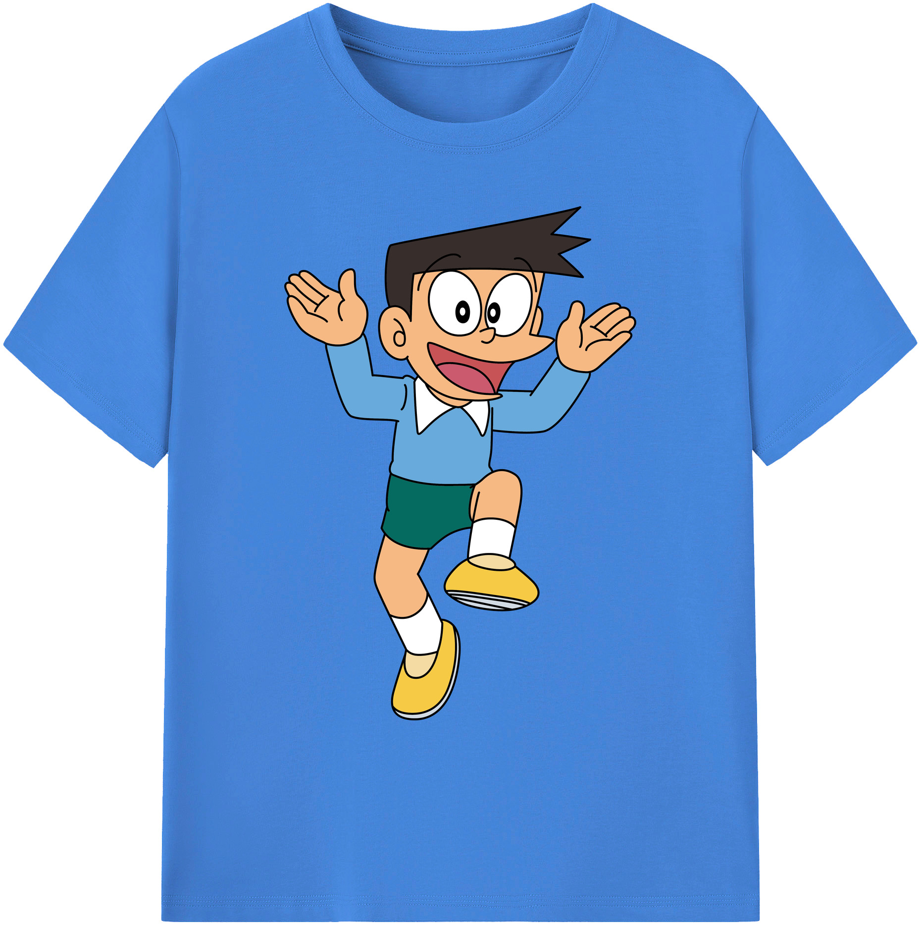 （画像用） ドラえもん 骨川 スネ夫 Doraemon Honekawa Suneo 綿100％ メンズ半袖Tシャツ｜肌触りやわらか＆通気性