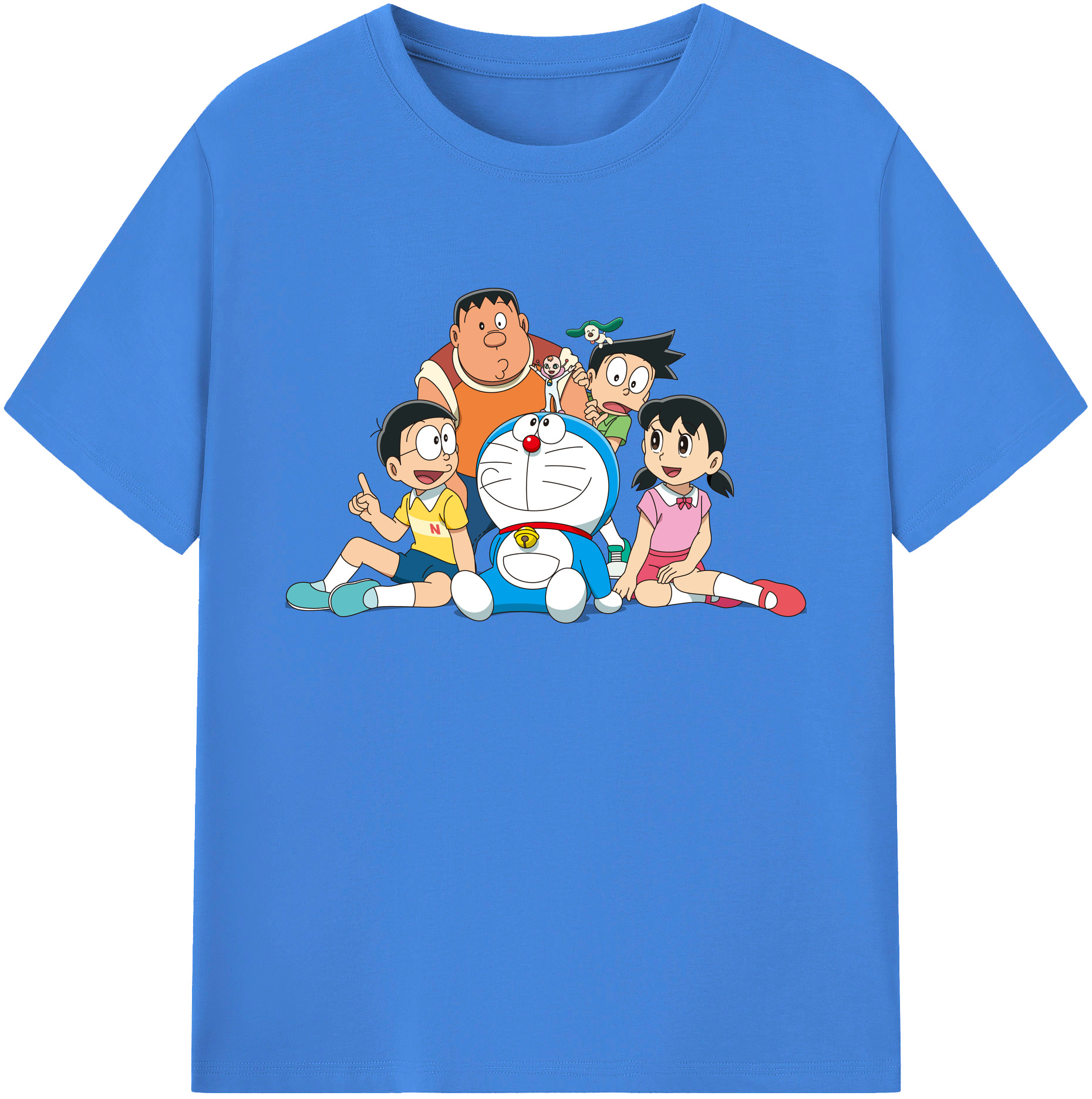 （画像用） ドラえもん Doraemon 綿100％ メンズ半袖Tシャツ｜肌触りやわらか＆通気性