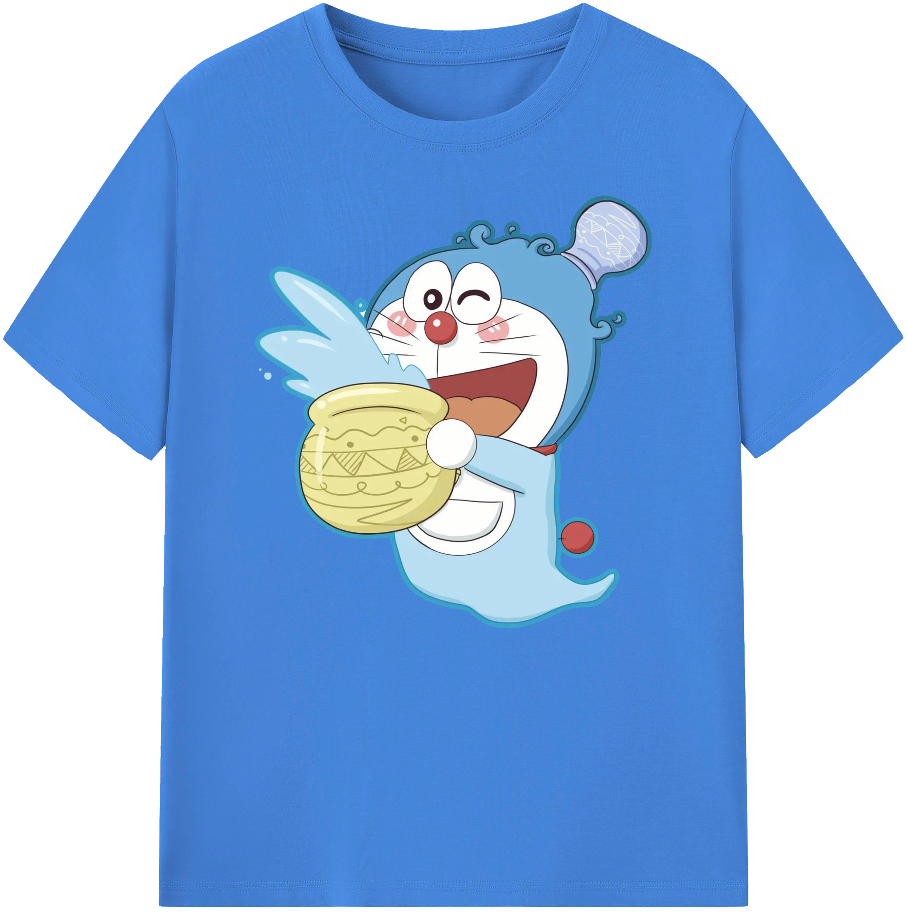 （画像用） ドラえもん Doraemon 綿100％ メンズ半袖Tシャツ｜肌触りやわらか＆通気性