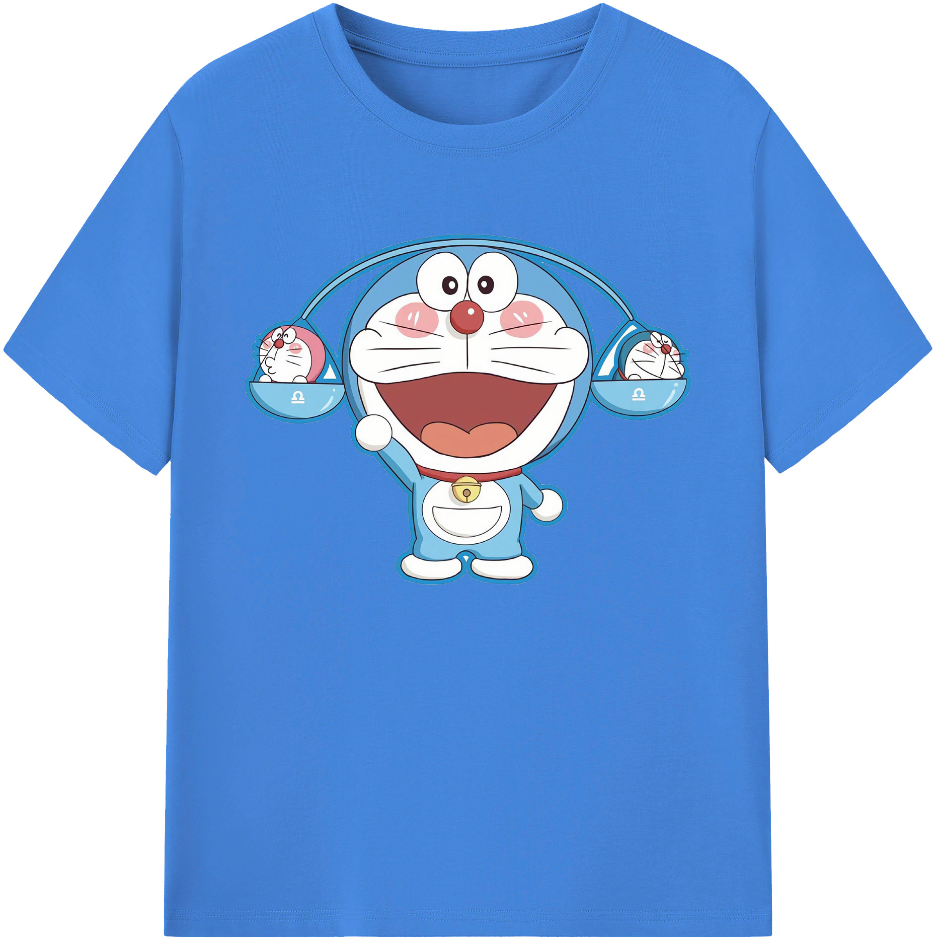 （画像用） ドラえもん Doraemon 綿100％ メンズ半袖Tシャツ｜肌触りやわらか＆通気性