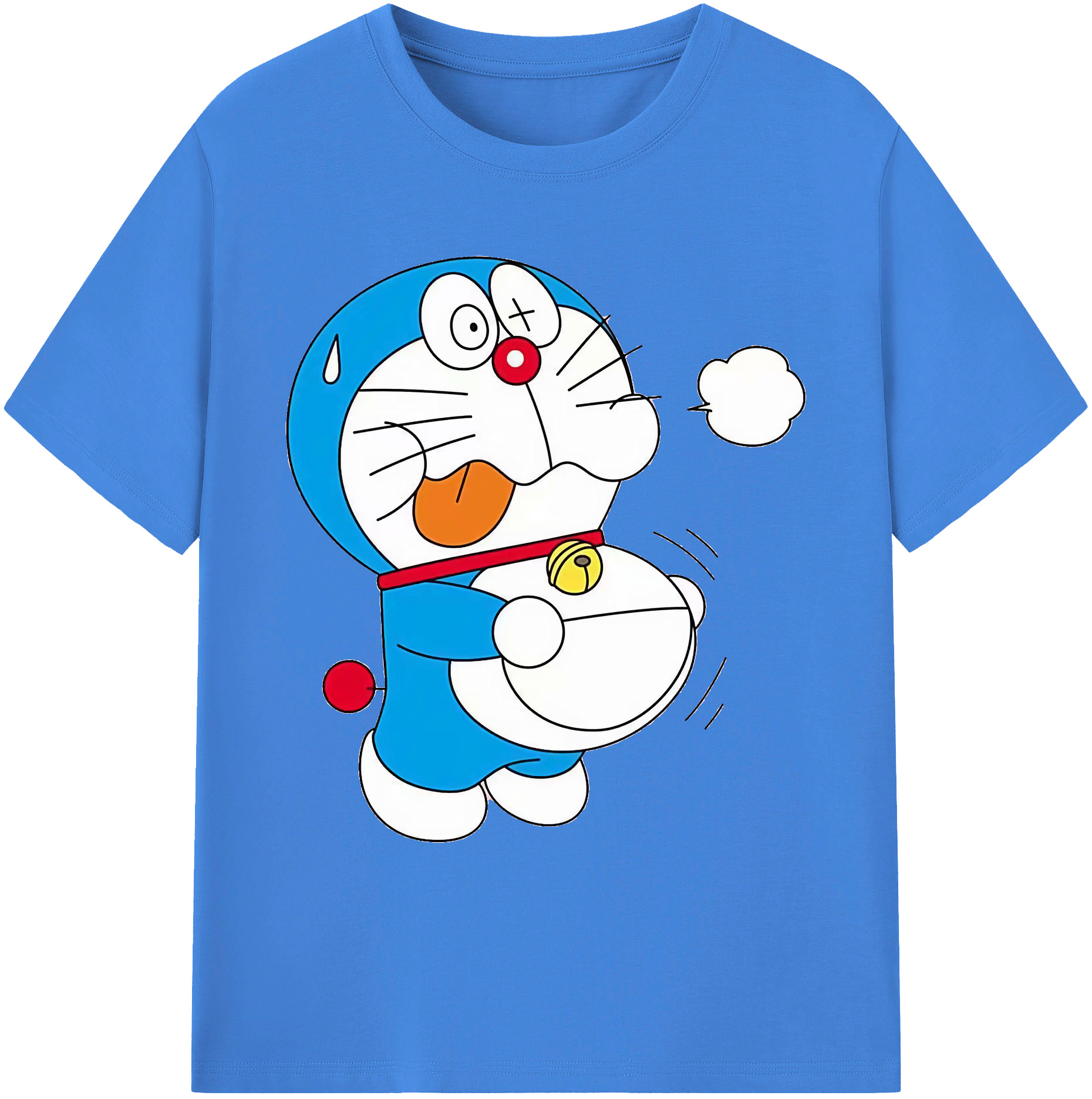 （画像用） ドラえもん Doraemon 綿100％ メンズ半袖Tシャツ｜肌触りやわらか＆通気性