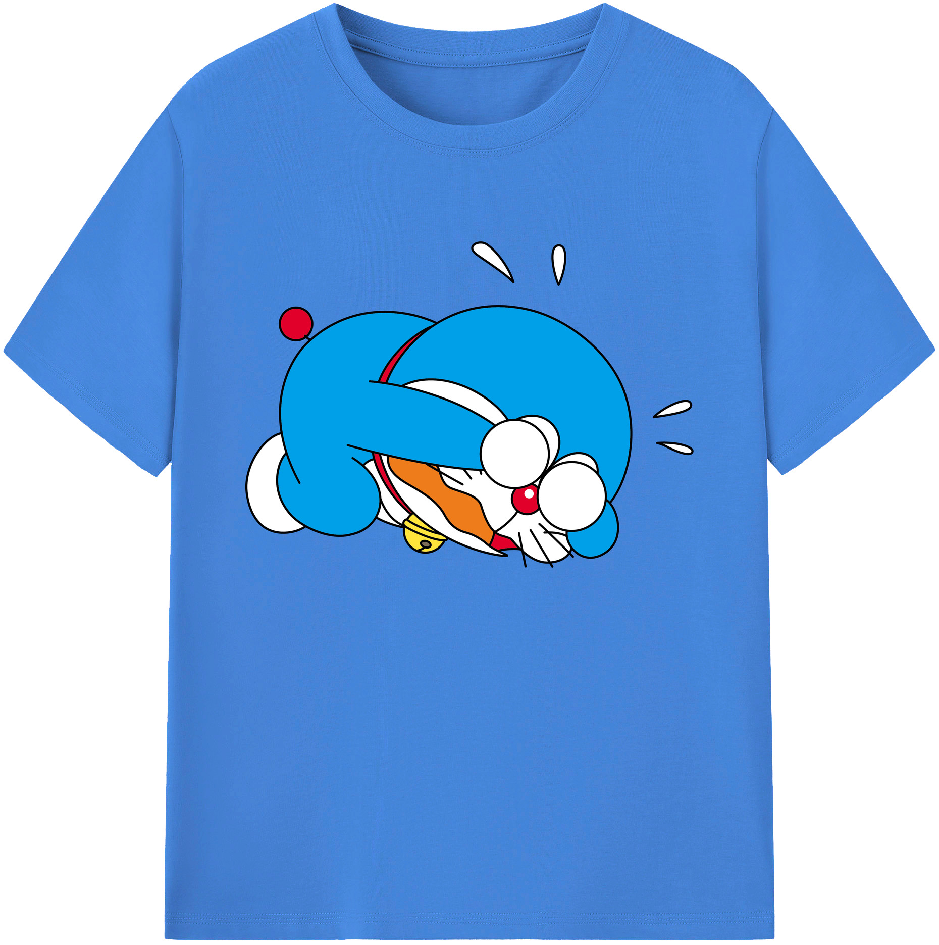 （画像用） ドラえもん Doraemon 綿100％ メンズ半袖Tシャツ｜肌触りやわらか＆通気性