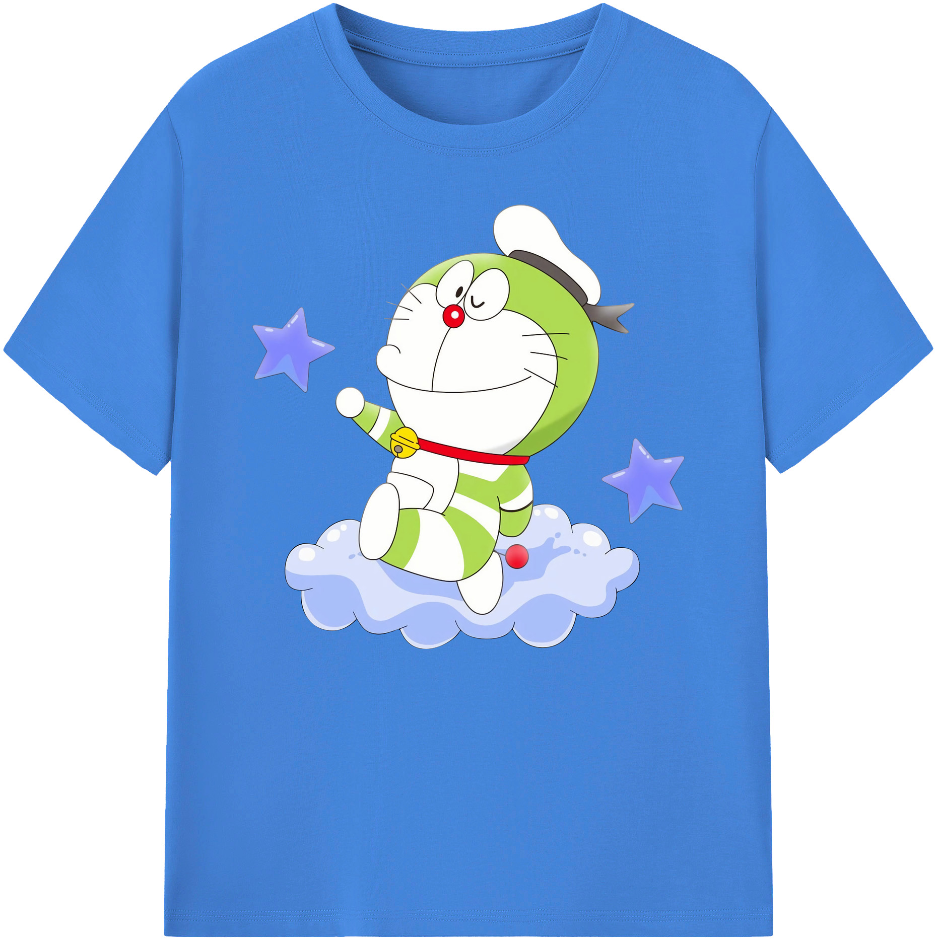 （画像用） ドラえもん Doraemon 綿100％ メンズ半袖Tシャツ｜肌触りやわらか＆通気性