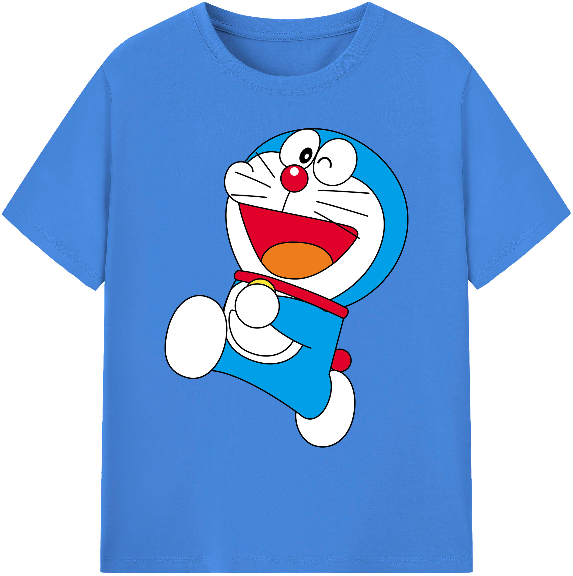 （画像用） ドラえもん Doraemon 綿100％ メンズ半袖Tシャツ｜肌触りやわらか＆通気性