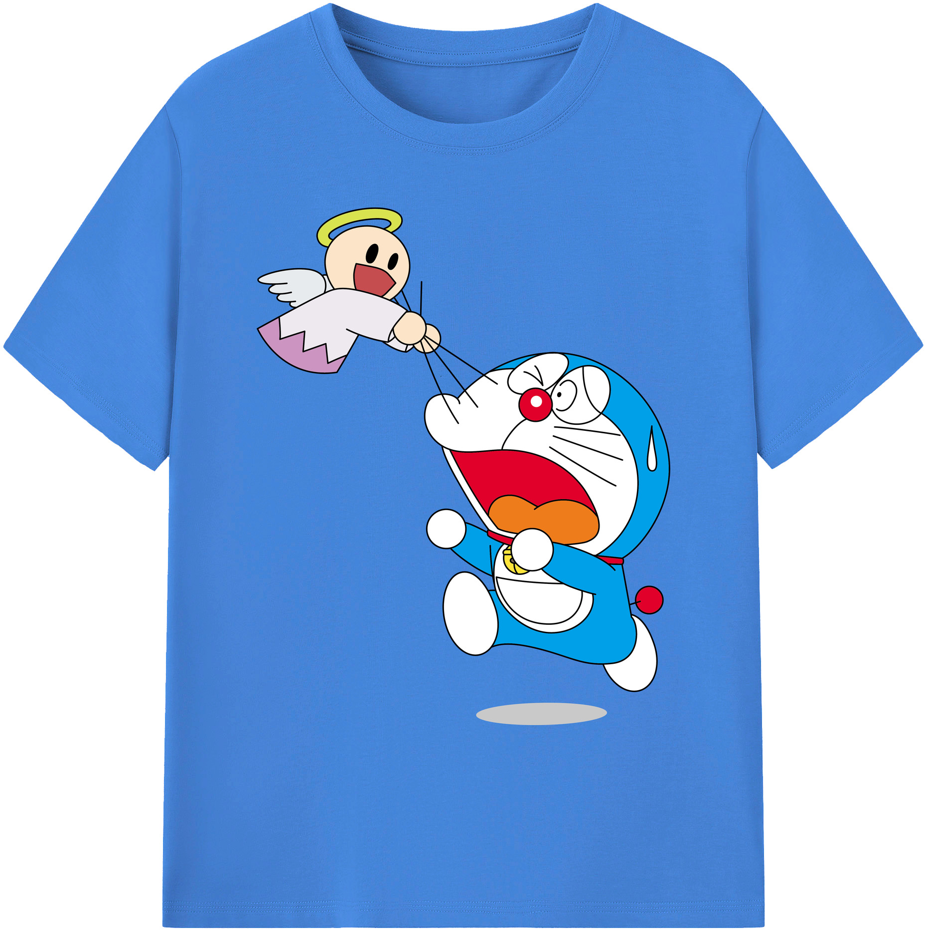（画像用） ドラえもん Doraemon 綿100％ メンズ半袖Tシャツ｜肌触りやわらか＆通気性