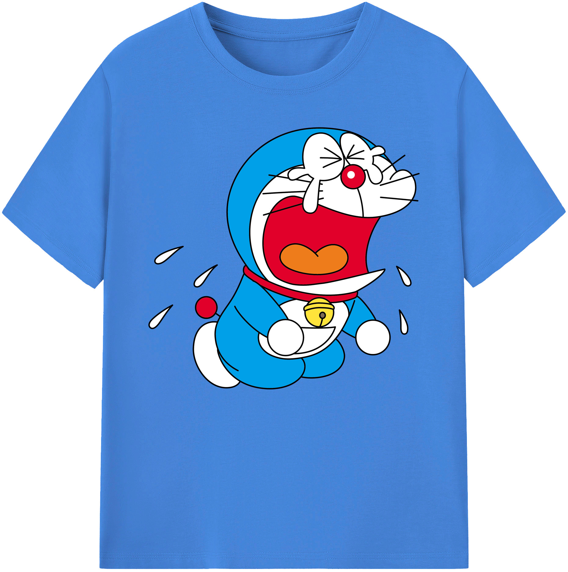 （画像用） ドラえもん Doraemon 綿100％ メンズ半袖Tシャツ｜肌触りやわらか＆通気性