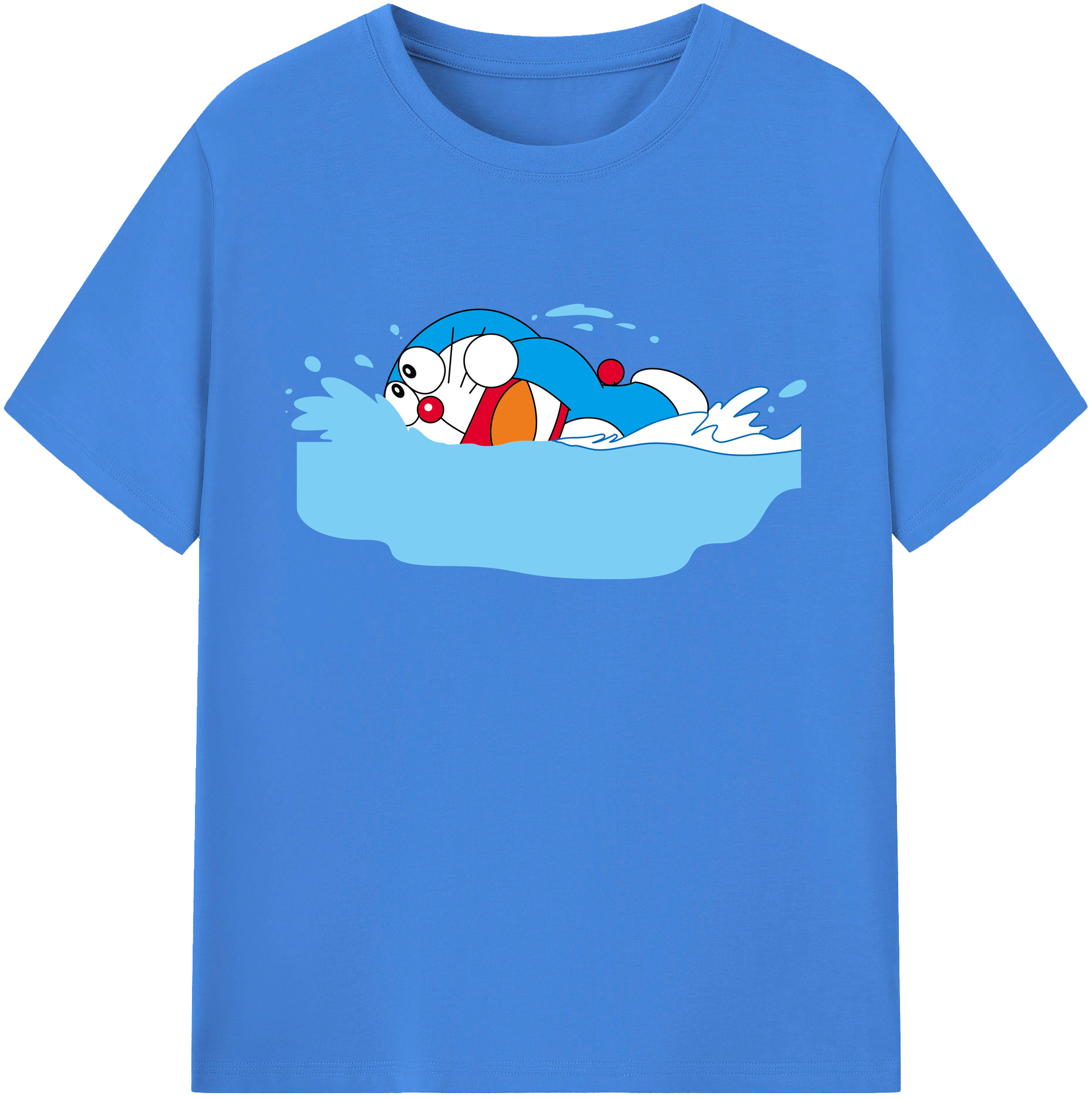 （画像用） ドラえもん Doraemon 綿100％ メンズ半袖Tシャツ｜肌触りやわらか＆通気性