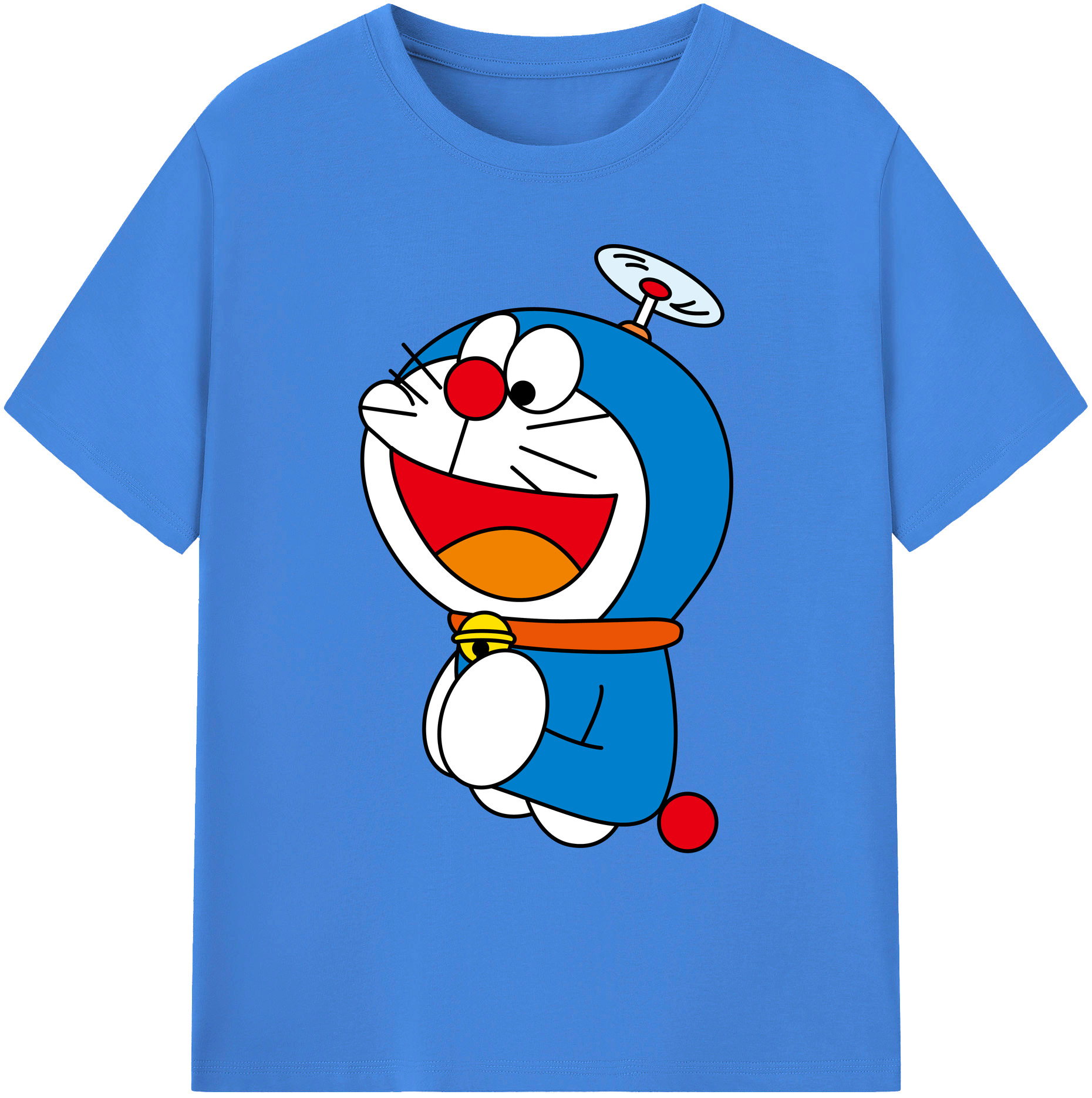 （画像用） ドラえもん Doraemon 綿100％ メンズ半袖Tシャツ｜肌触りやわらか＆通気性