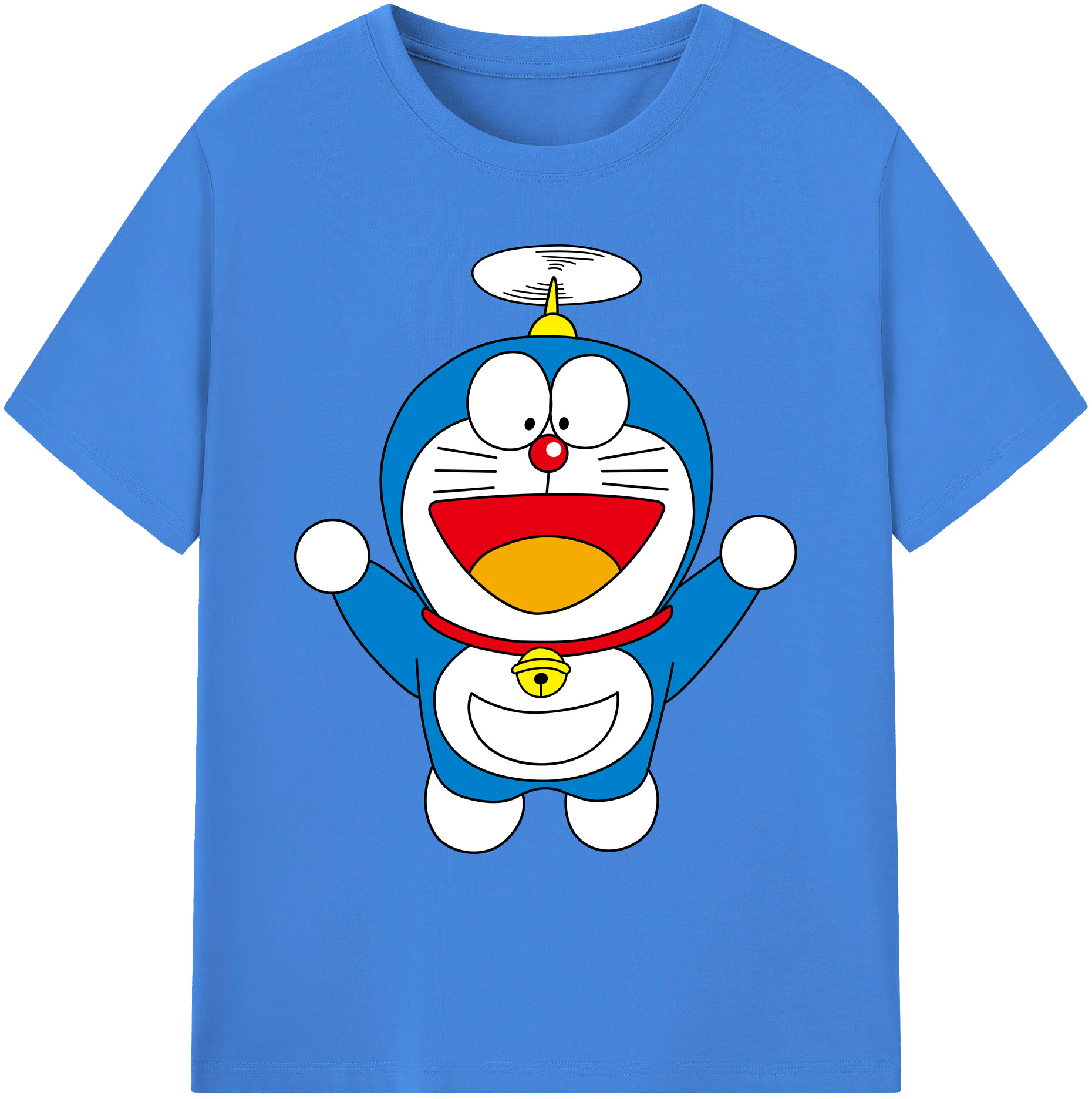 （画像用） ドラえもん Doraemon 綿100％ メンズ半袖Tシャツ｜肌触りやわらか＆通気性