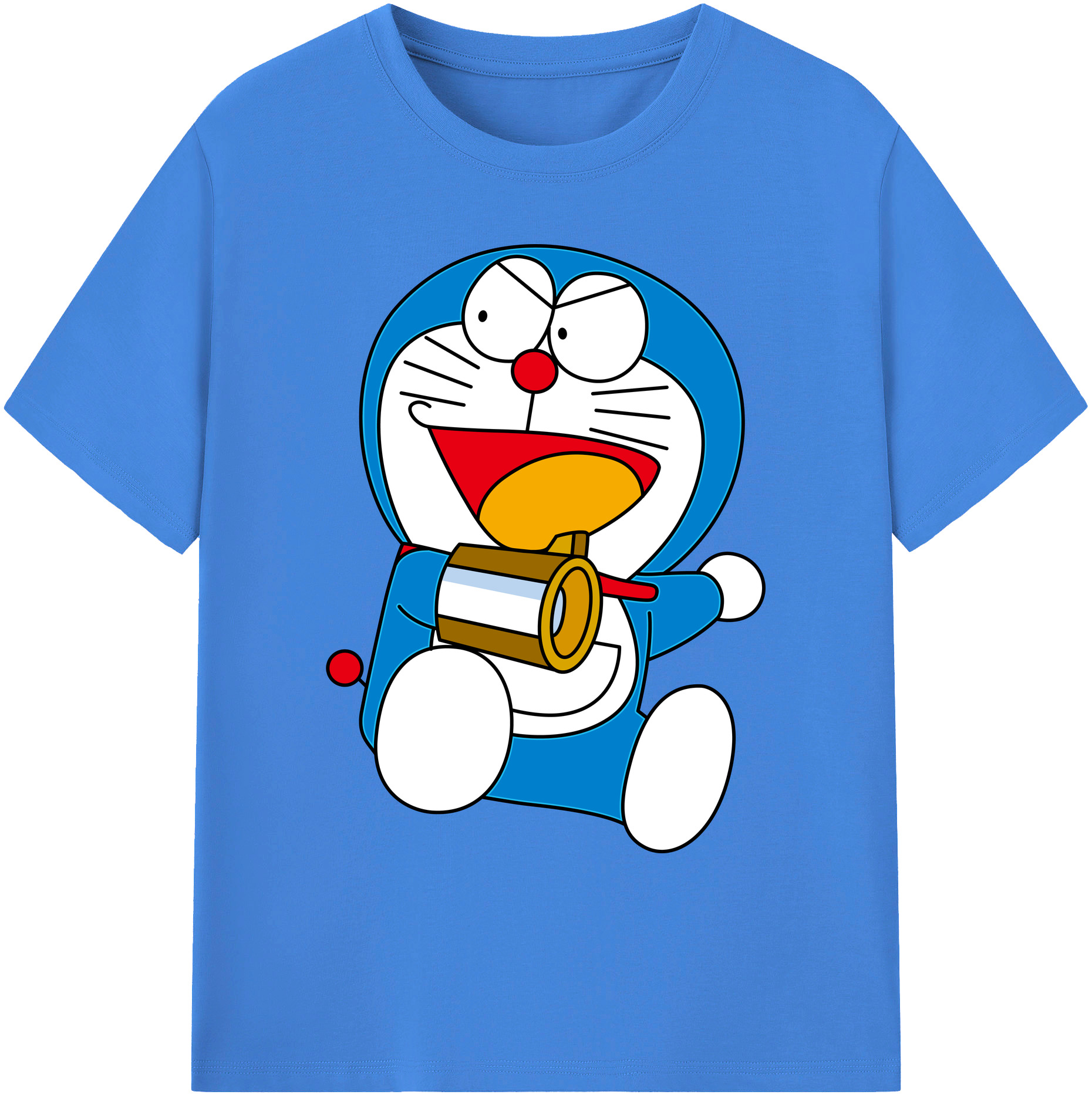 （画像用） ドラえもん Doraemon 綿100％ メンズ半袖Tシャツ｜肌触りやわらか＆通気性