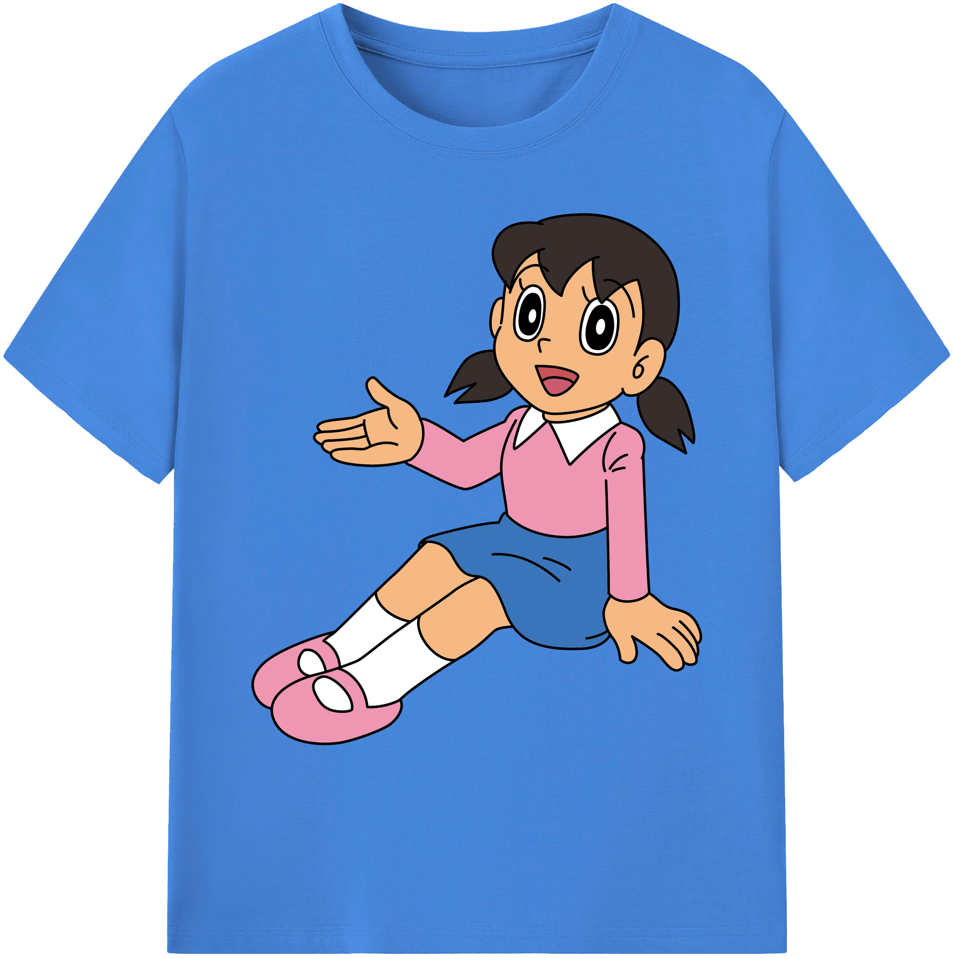 （画像用） ドラえもん みなもと しずか Doraemon Shizuka Minamoto 綿100％ メンズ半袖Tシャツ｜肌触りやわらか＆通気性