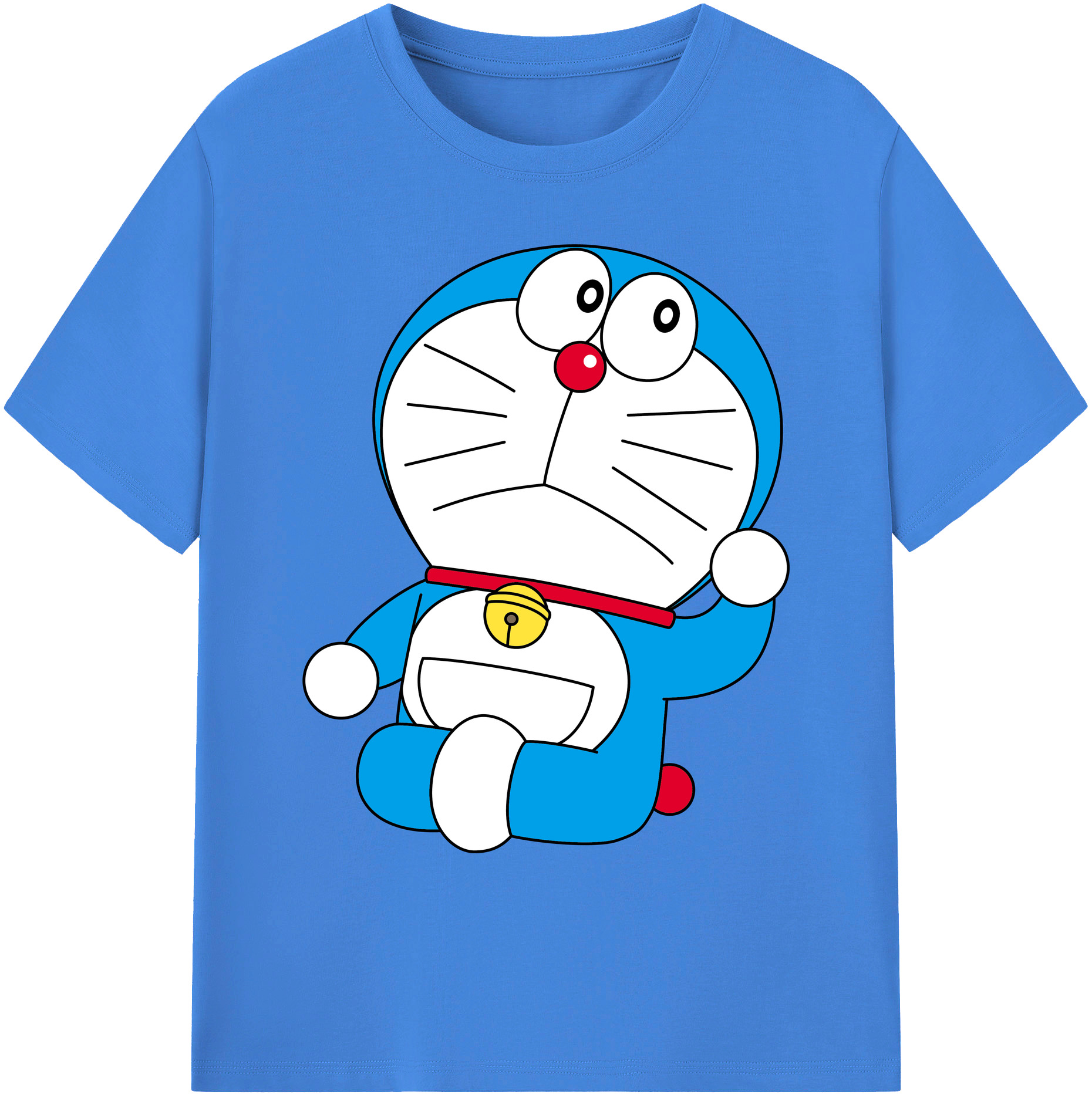 （画像用） ドラえもん Doraemon 綿100％ メンズ半袖Tシャツ｜肌触りやわらか＆通気性