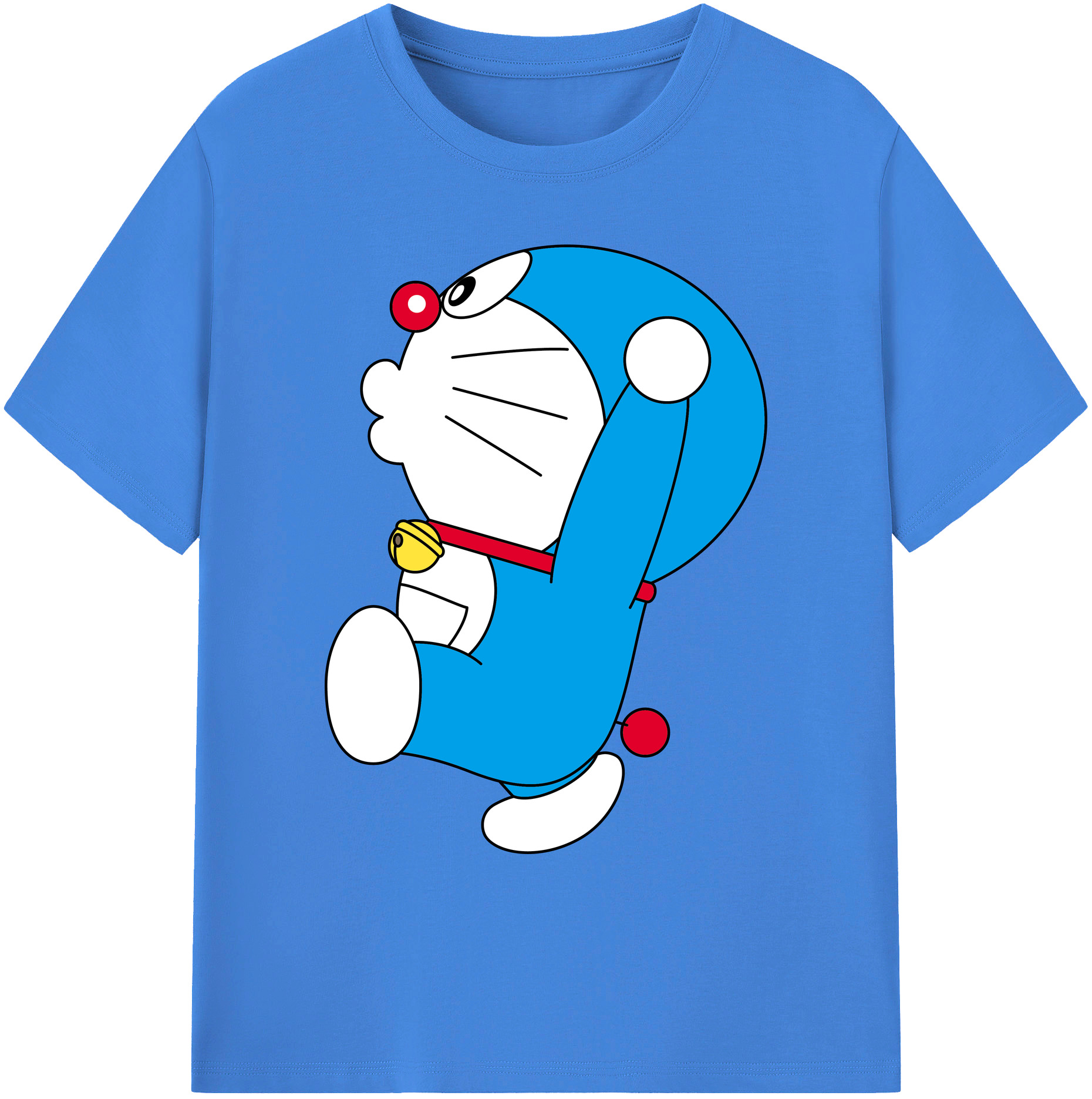 （画像用） ドラえもん Doraemon 綿100％ メンズ半袖Tシャツ｜肌触りやわらか＆通気性