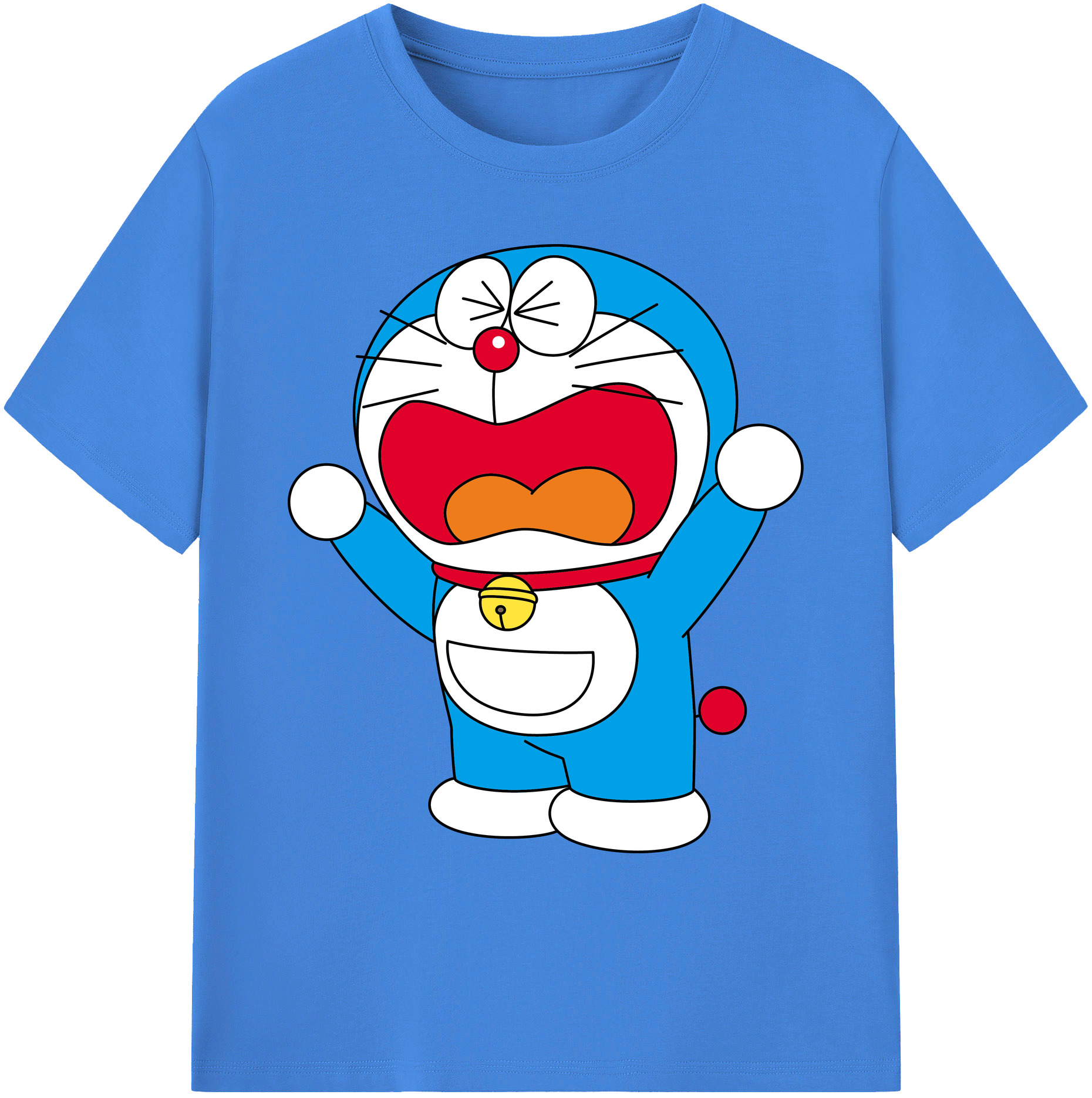（画像用） ドラえもん Doraemon 綿100％ メンズ半袖Tシャツ｜肌触りやわらか＆通気性