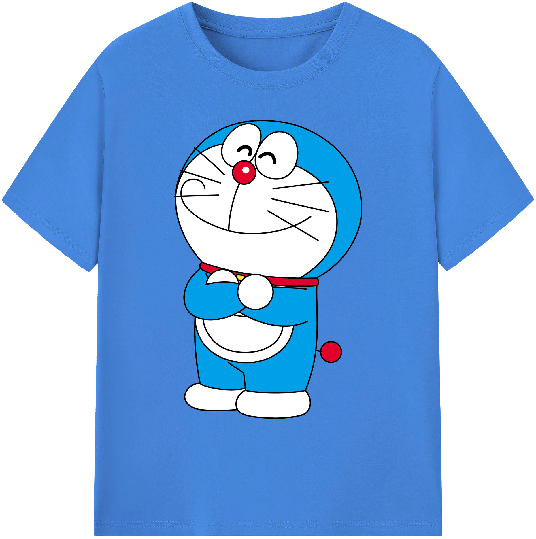 （画像用） ドラえもん Doraemon 綿100％ メンズ半袖Tシャツ｜肌触りやわらか＆通気性