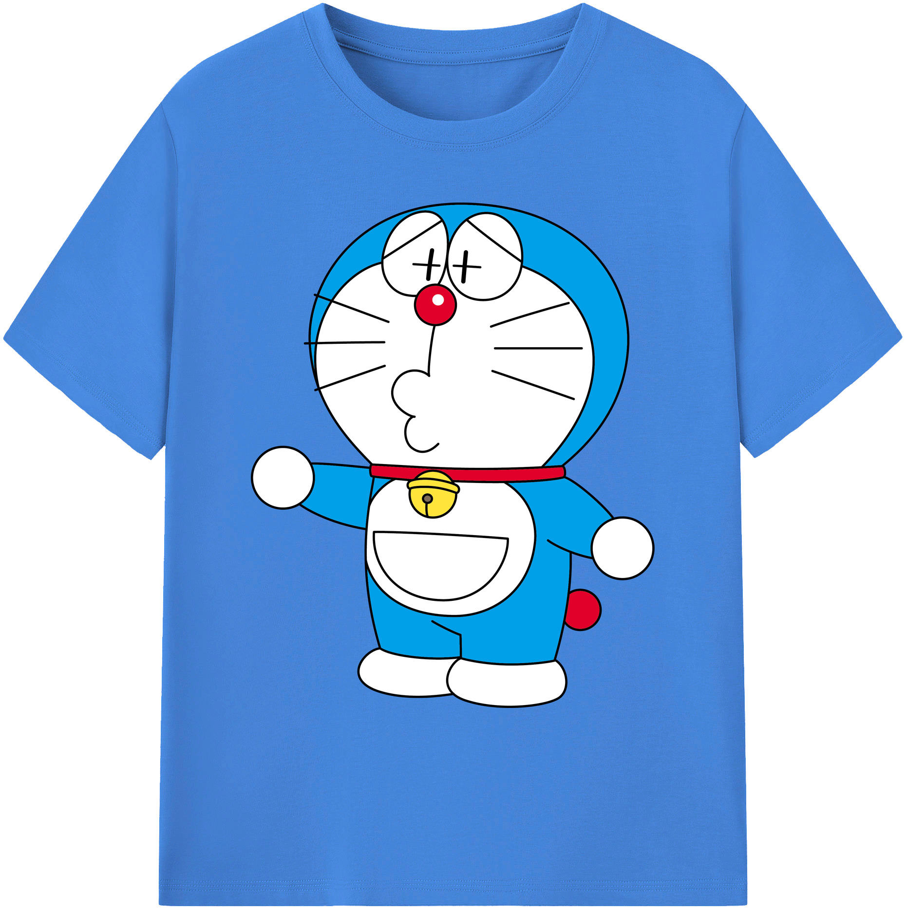 （画像用） ドラえもん Doraemon 綿100％ メンズ半袖Tシャツ｜肌触りやわらか＆通気性