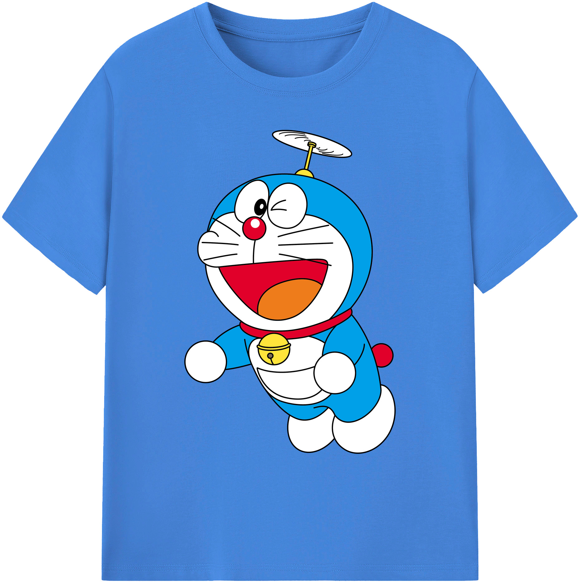 （画像用） ドラえもん Doraemon 綿100％ メンズ半袖Tシャツ｜肌触りやわらか＆通気性